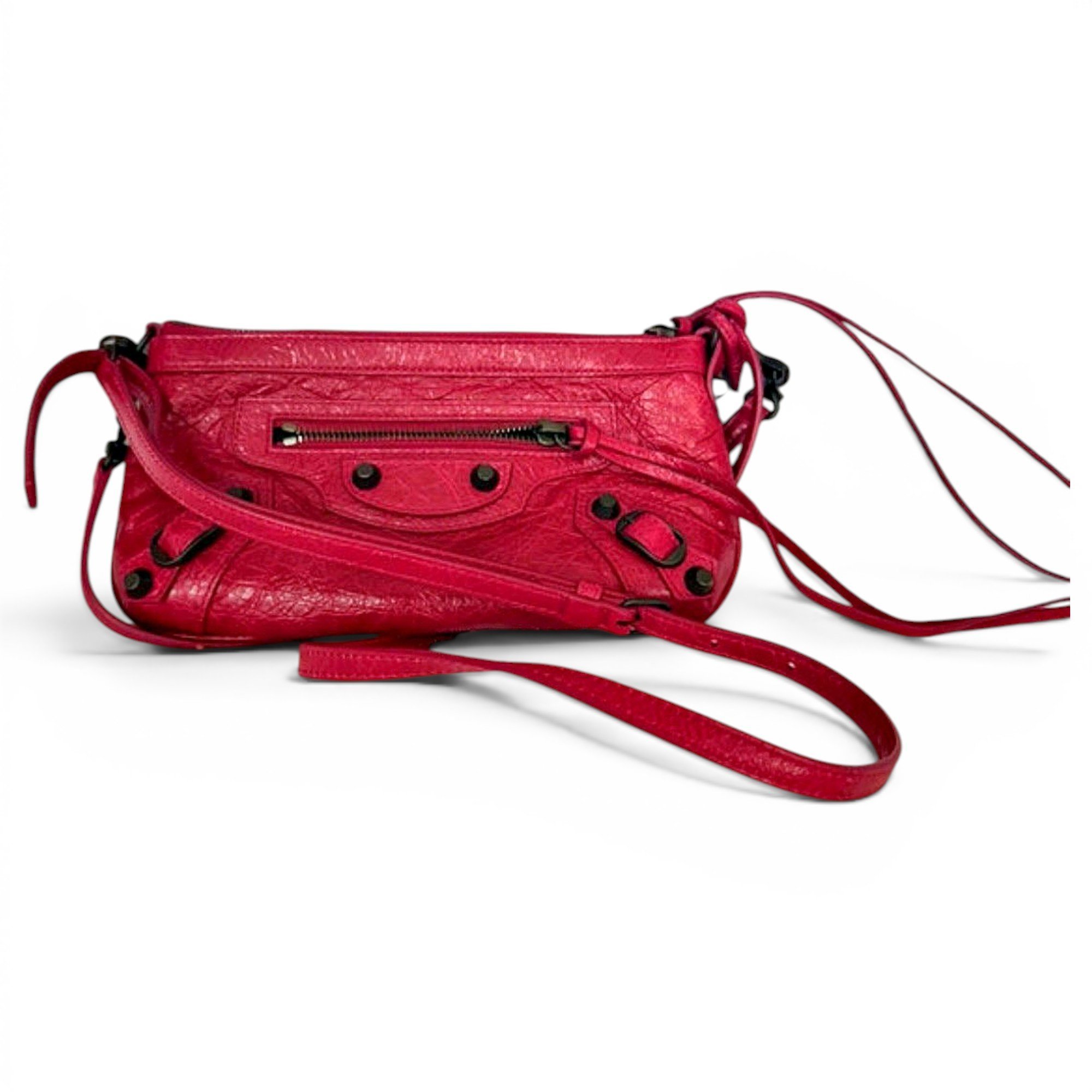 Leather clutch bag