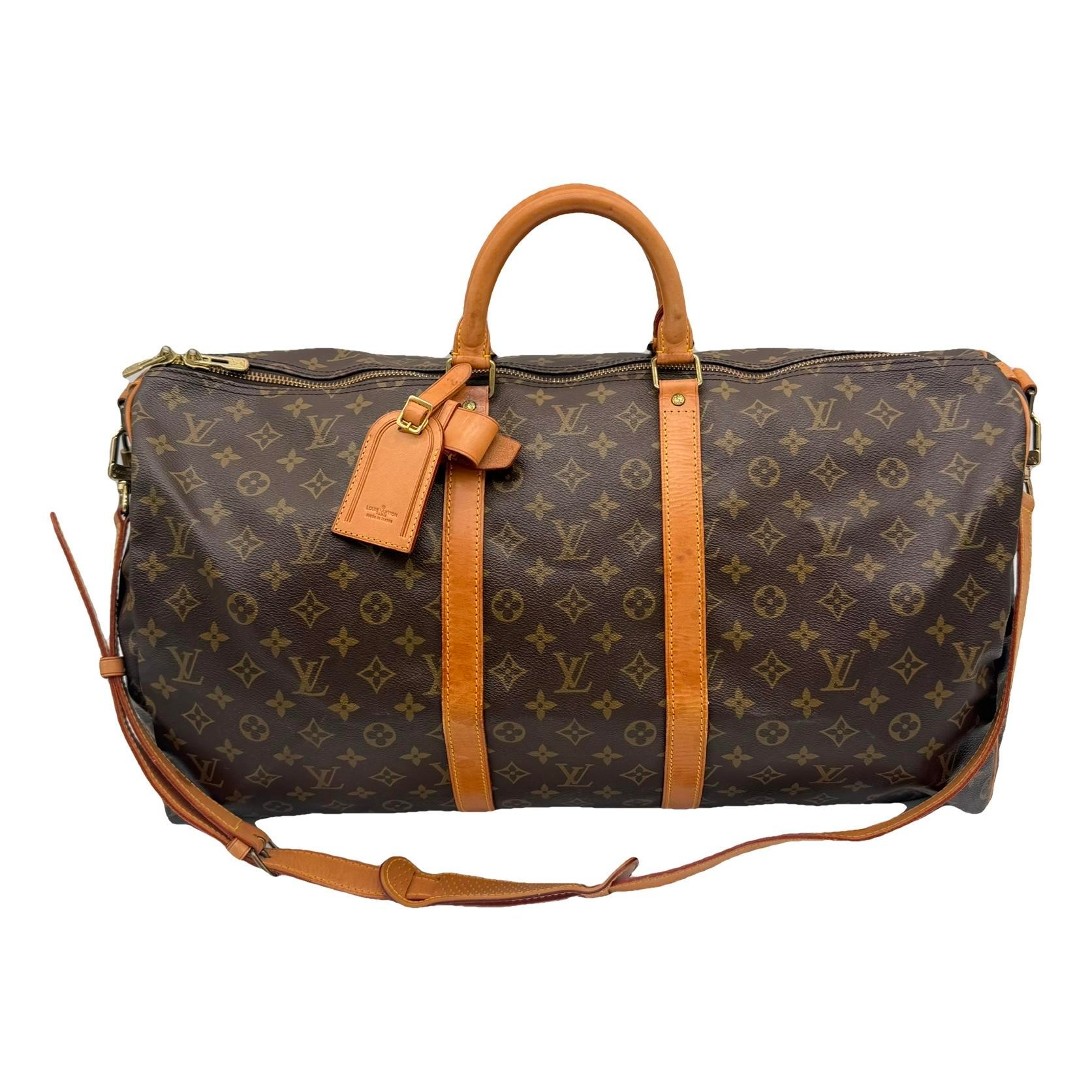 Keepall leather travel bag