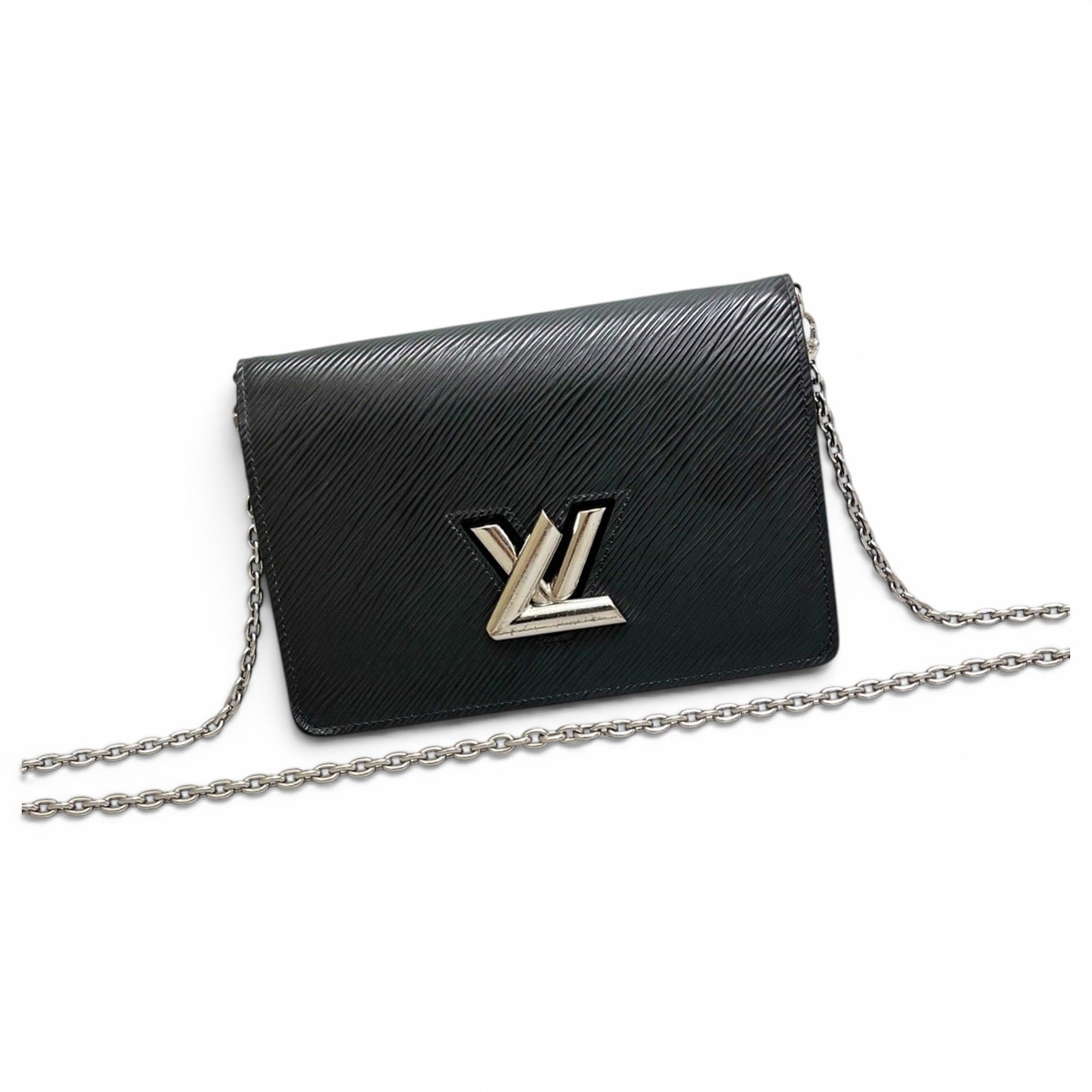 Twist Belt Wallet On Chain leather handbag