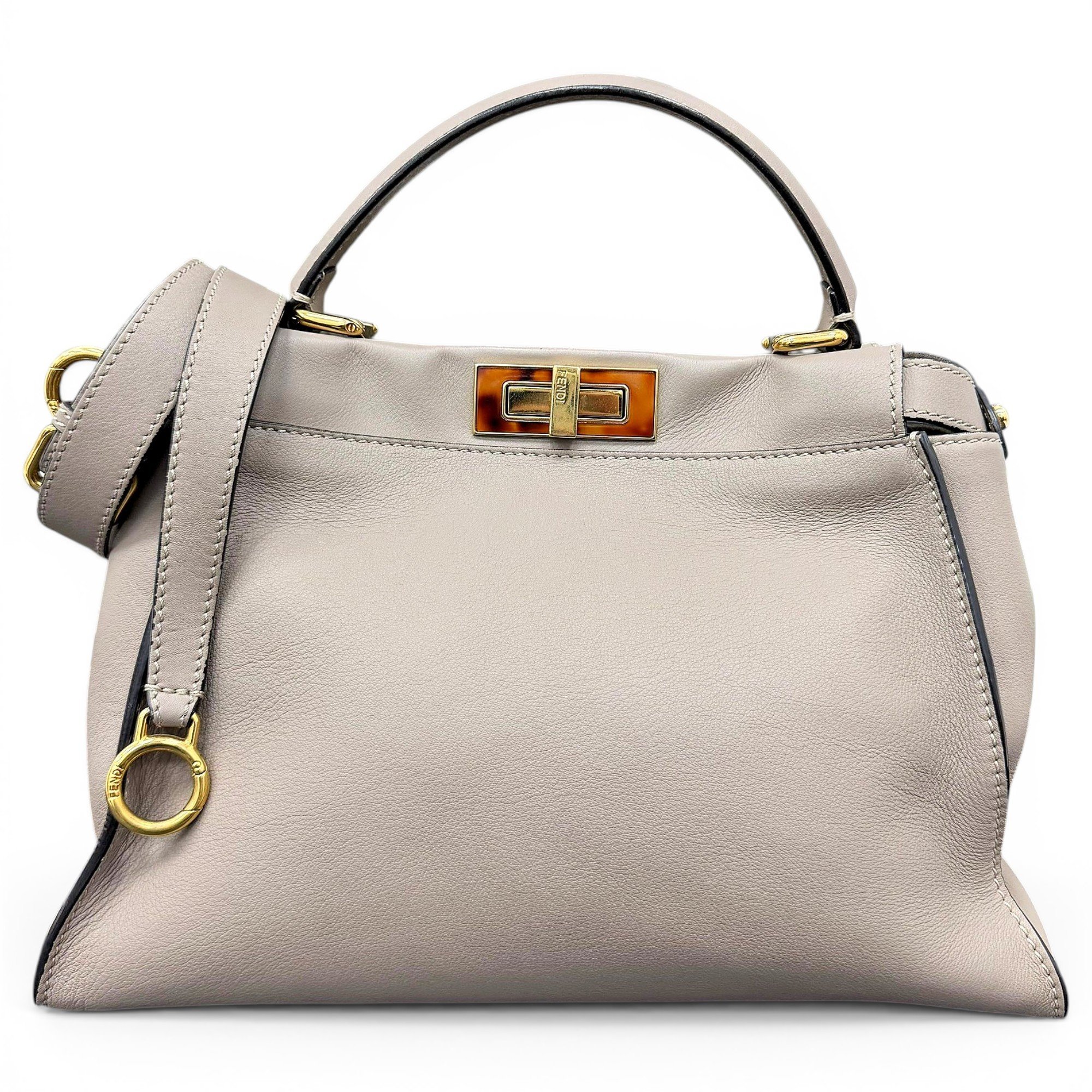 Peekaboo leather handbag