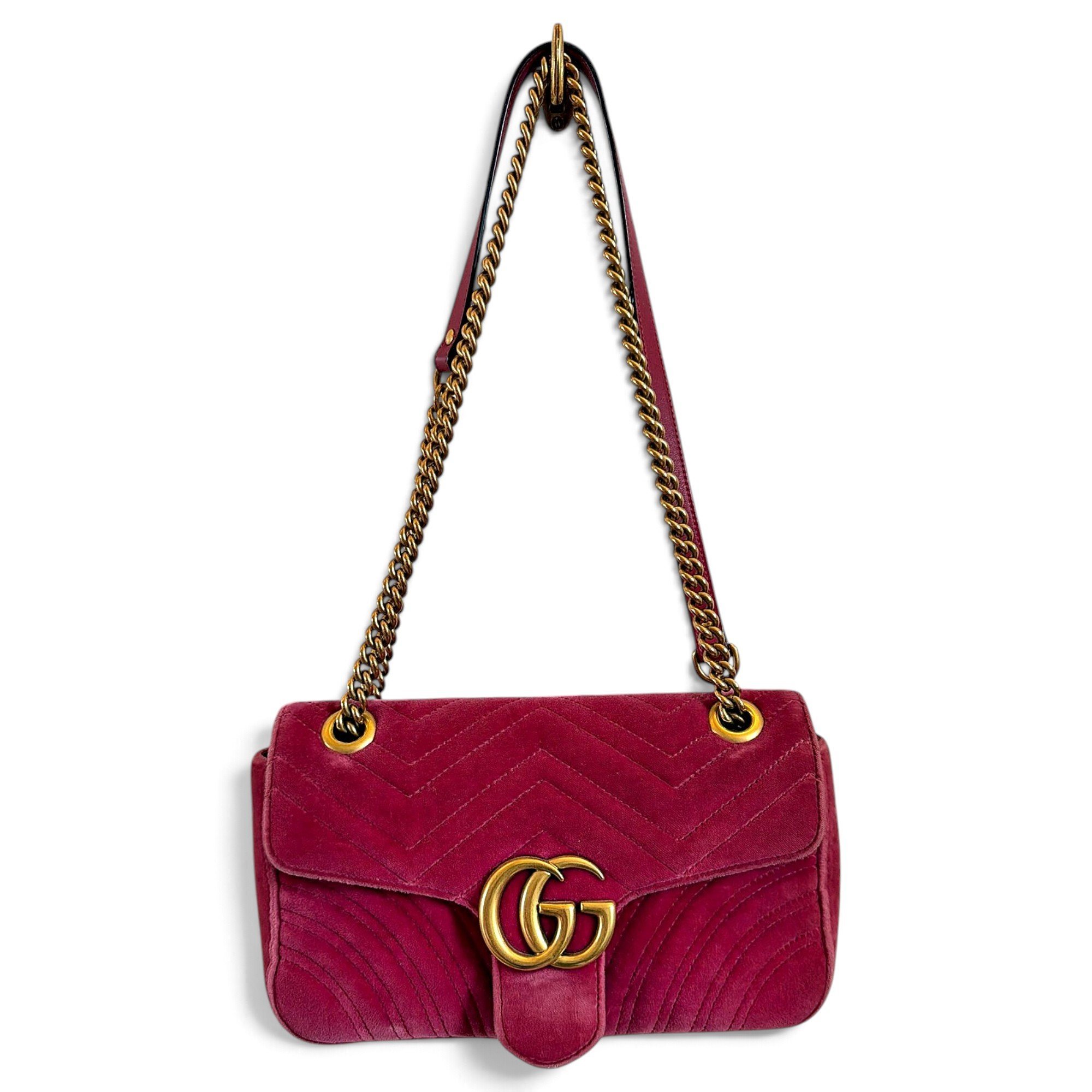 GG Marmont Flap velvet handbag