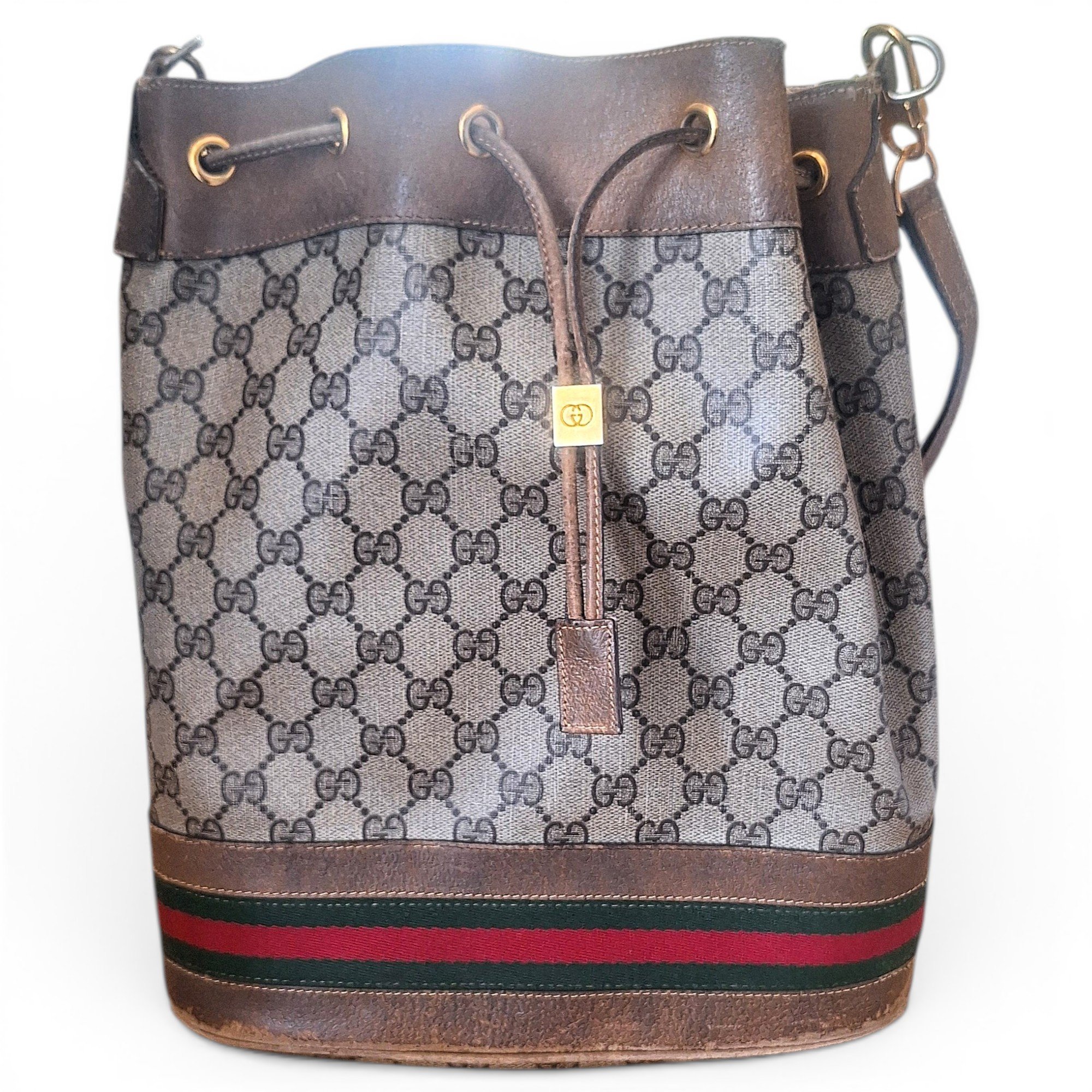 Ophidia Bucket leather crossbody bag