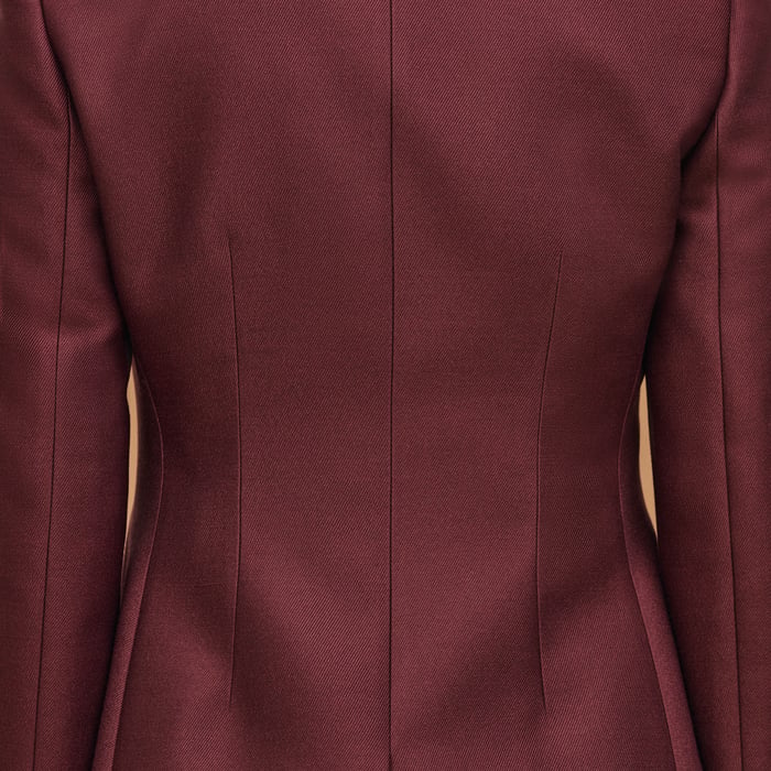 Rouge Bordeaux Wraparound Suit Jacket