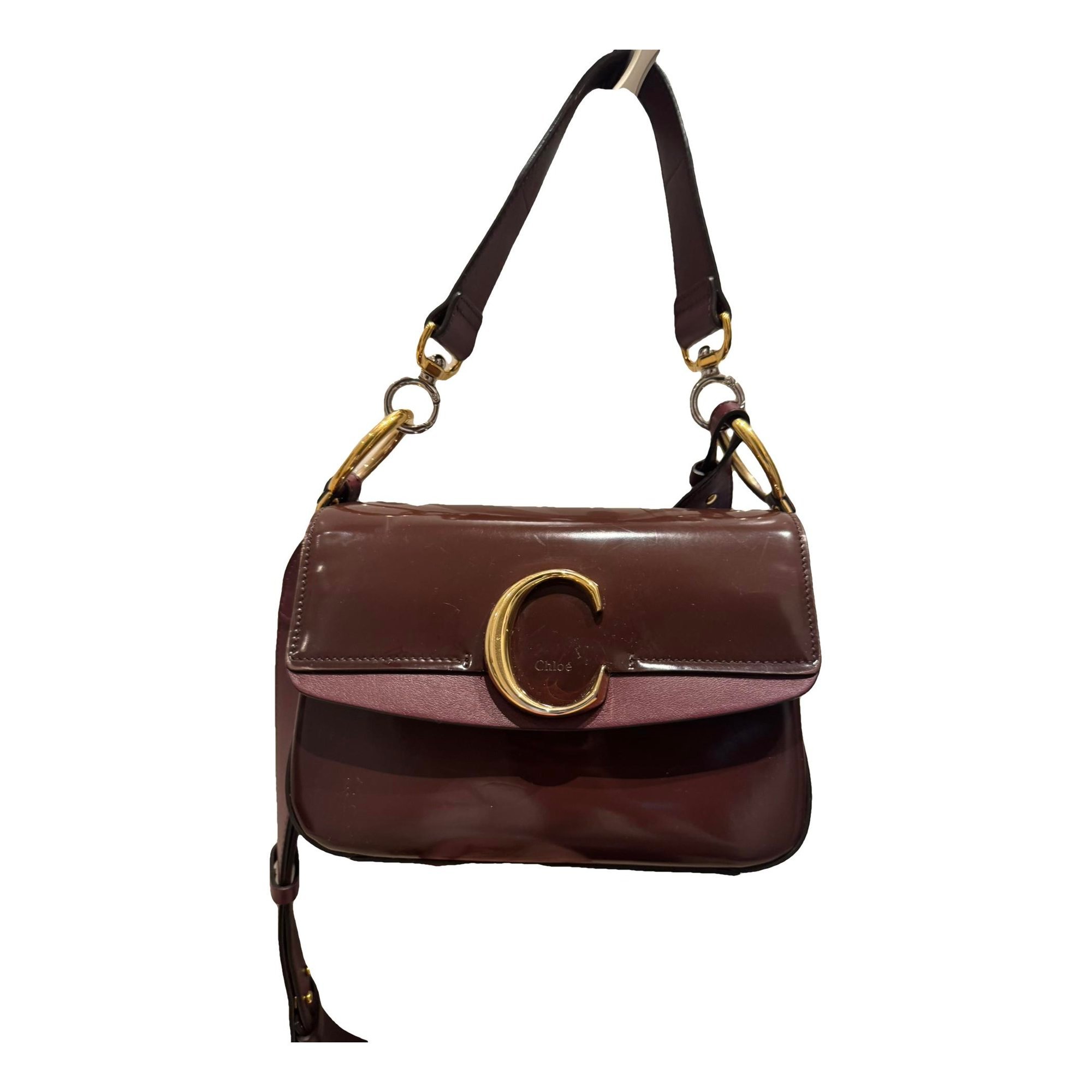 C patent leather crossbody bag