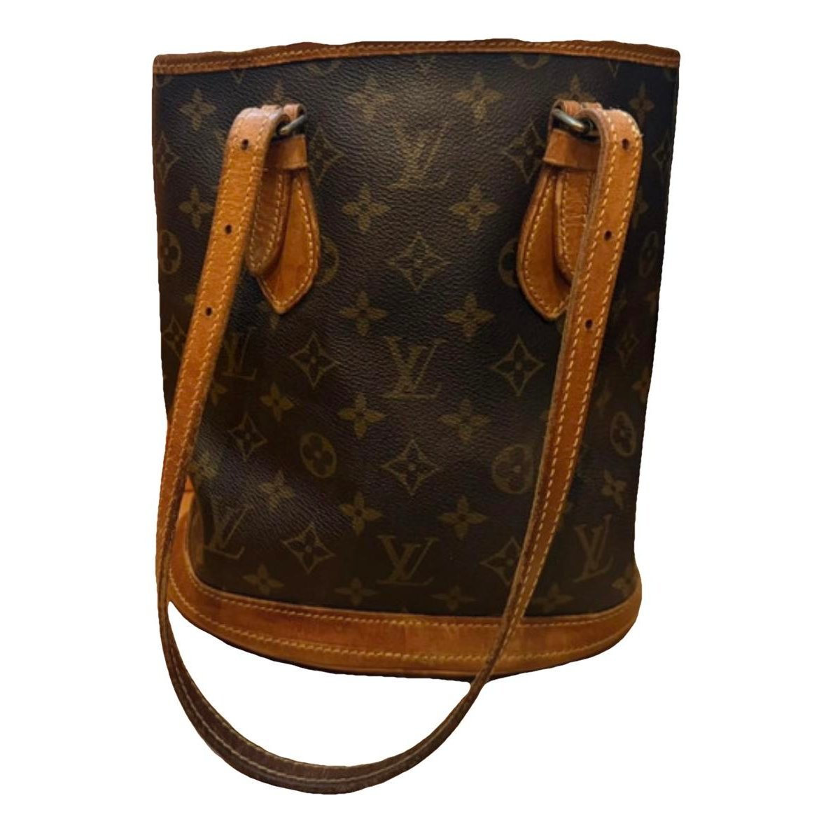 Bucket leather handbag