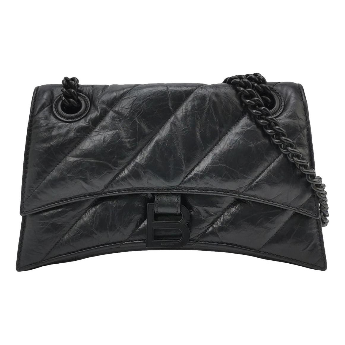 Crush leather handbag
