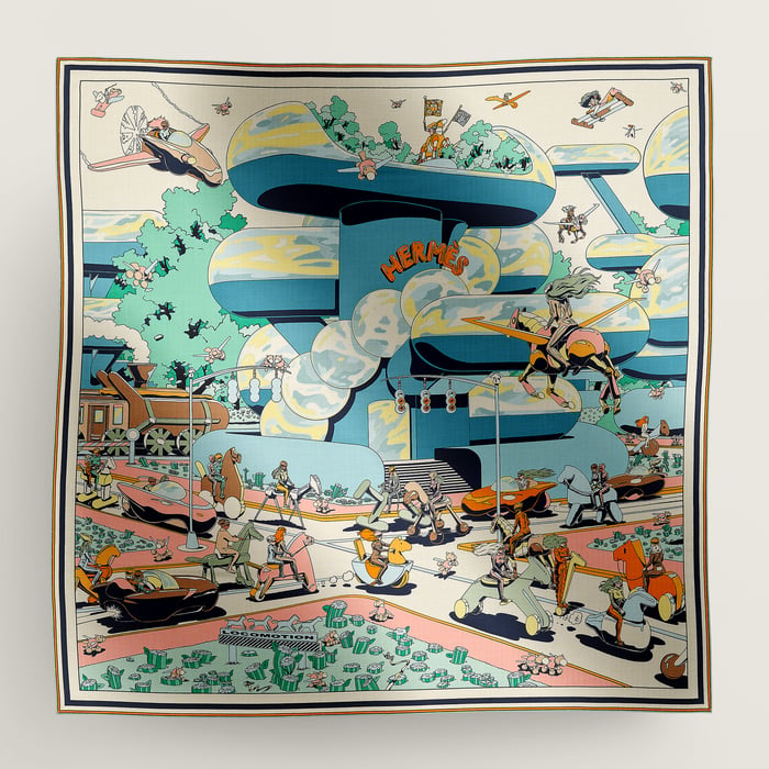 Hermès Locomotion Shawl 140