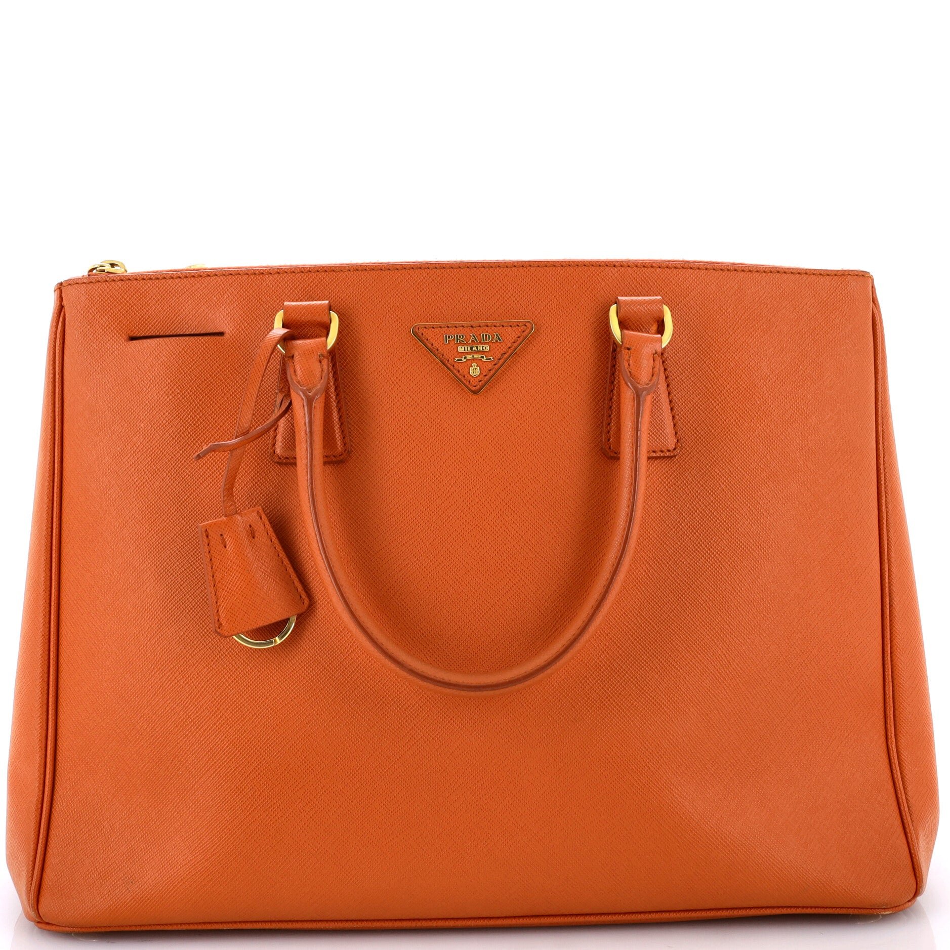 Double Zip Lux Tote Saffiano Leather Large