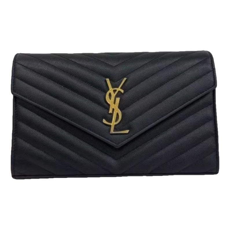 Saint Laurent Portefeuille enveloppe leather handbag
