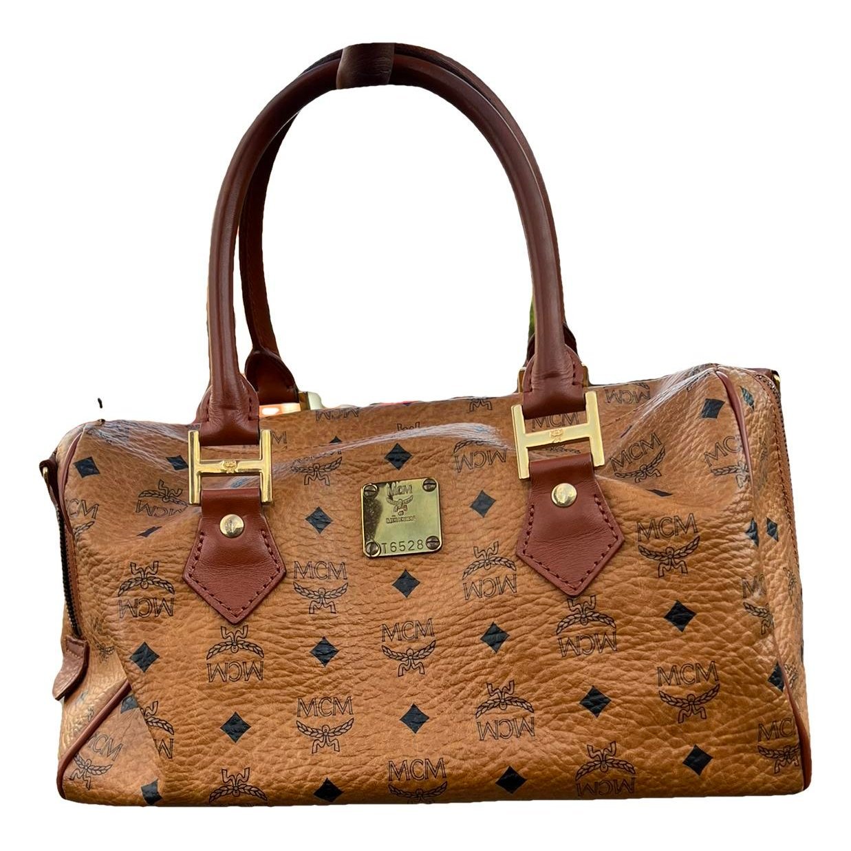 Boston leather handbag