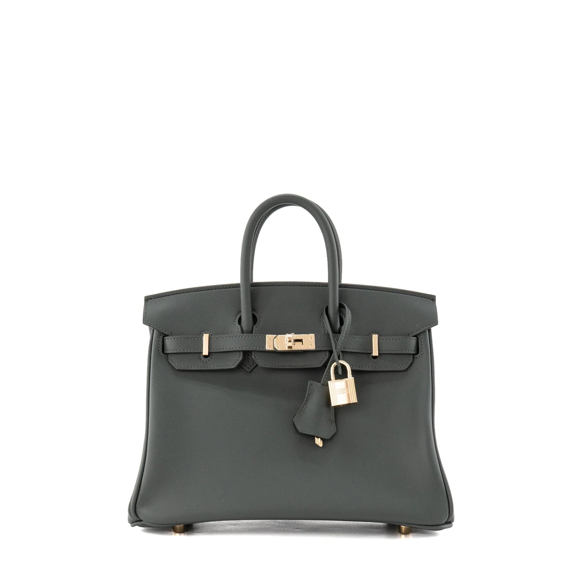 Hermes Birkin 25 Handbag Vert Mangrove Swift Leather 2025
