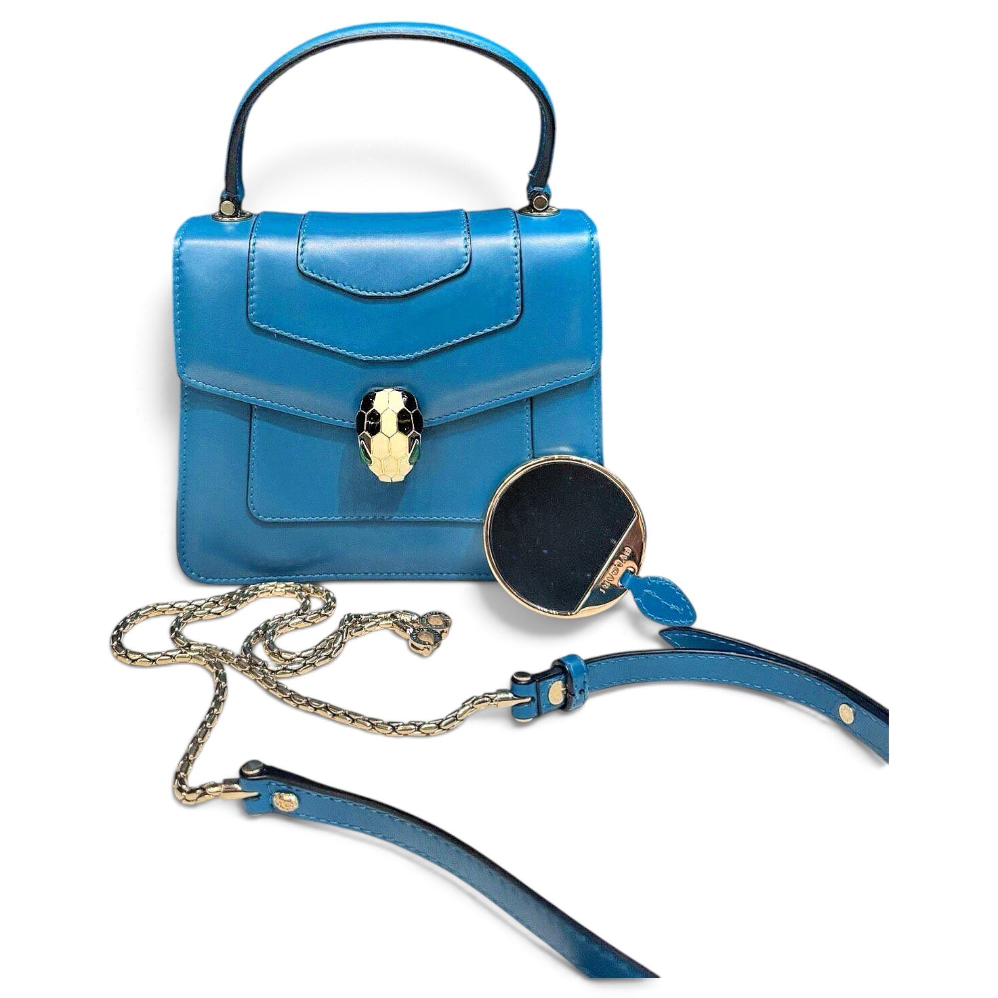 Serpenti leather handbag