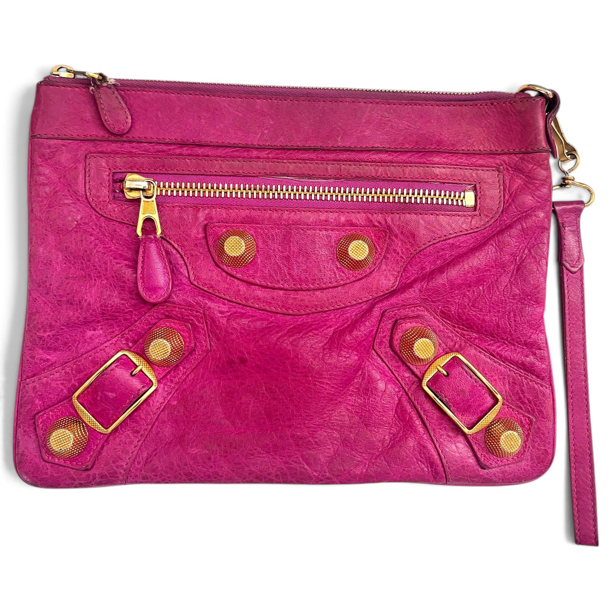 City Clip leather clutch bag