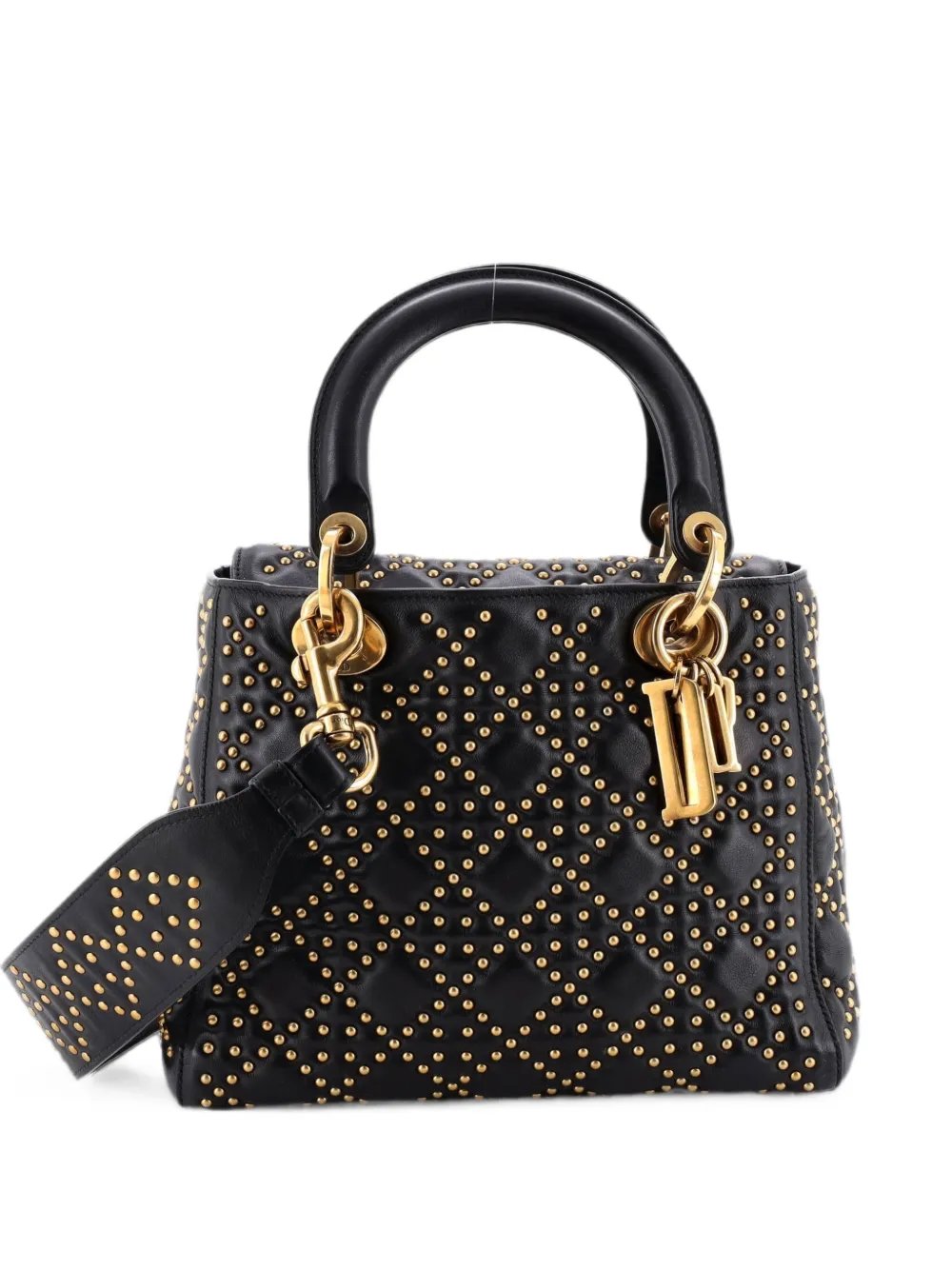 Supple Lady Dior Bag Cannage Studded Lambskin Medium satchel