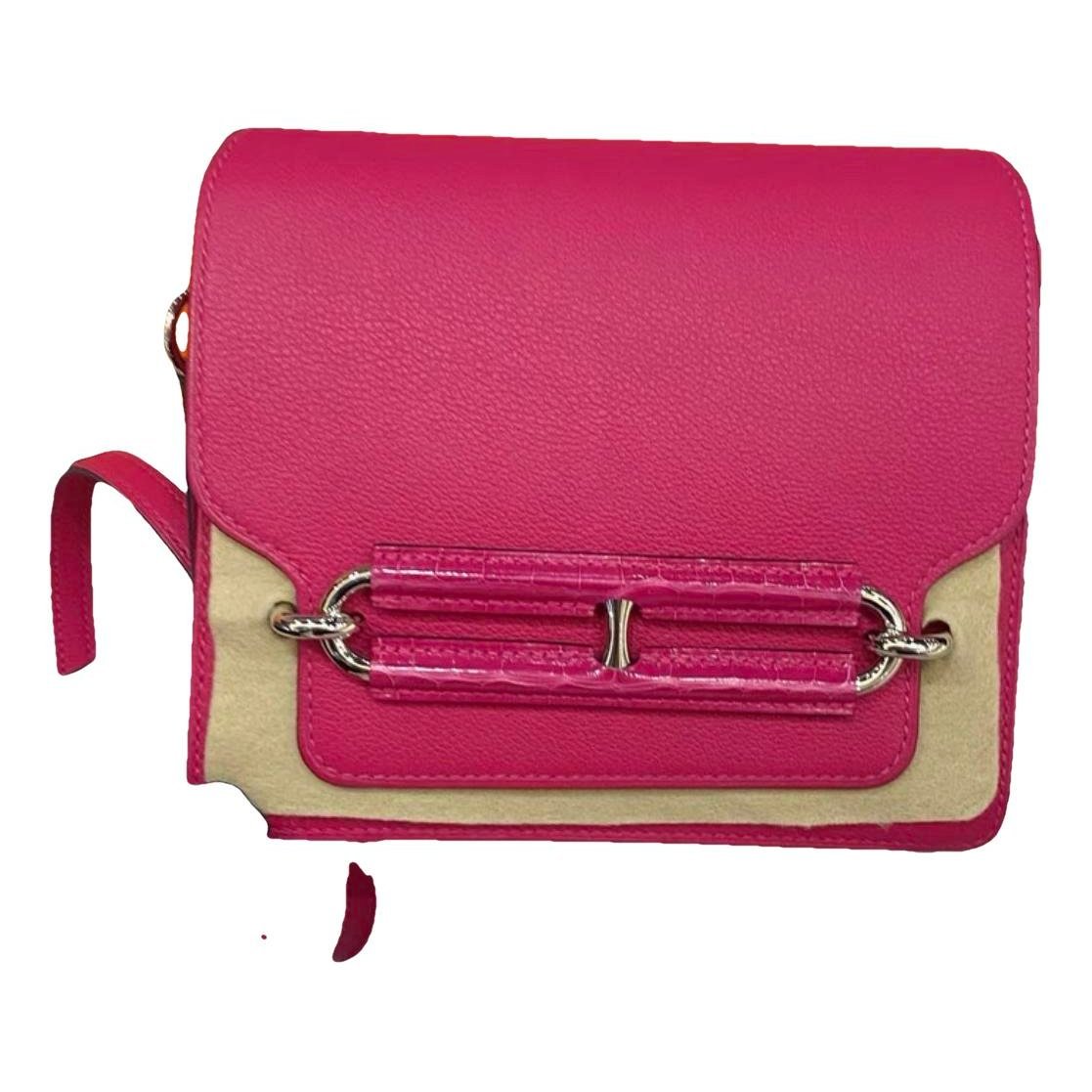 Hermes Roulis Mini Handbag Rose Mexico