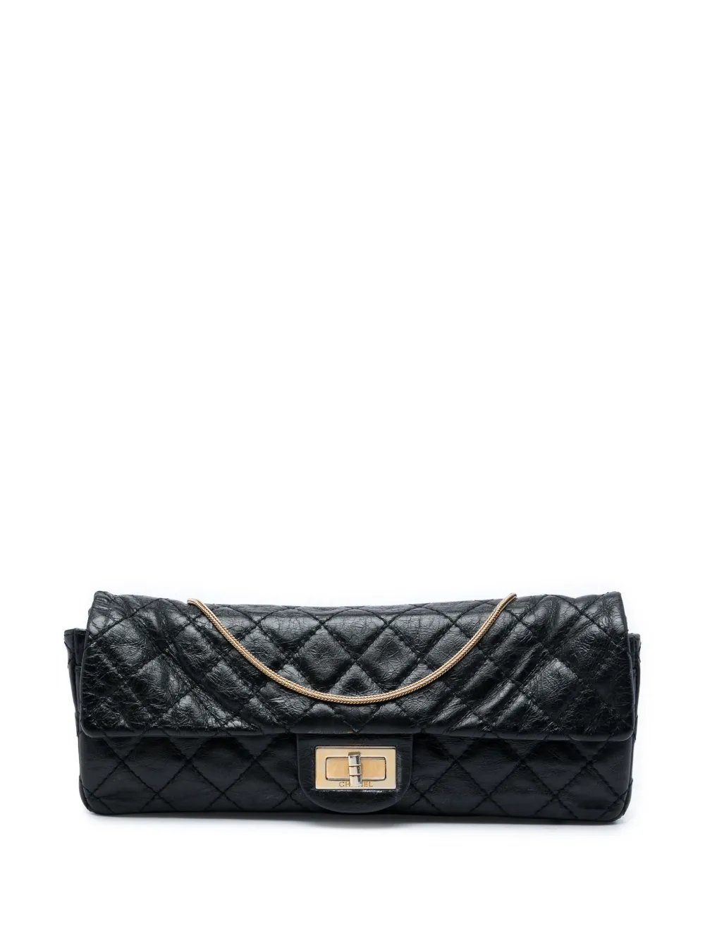 2008-2009 Quilted Glazed Calfskin Reissue 2.55 East West Single Flap shoulder bag