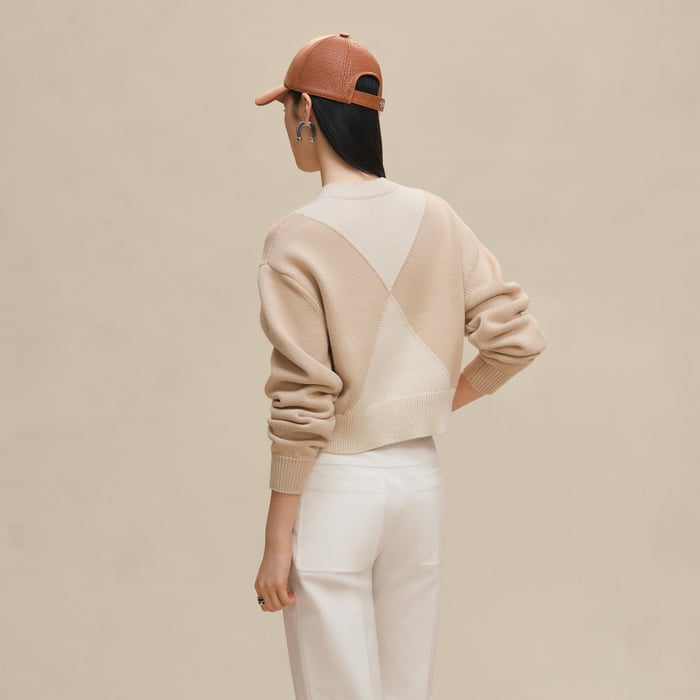 Blanc Naturel Cashmere Long-sleeve Sweater