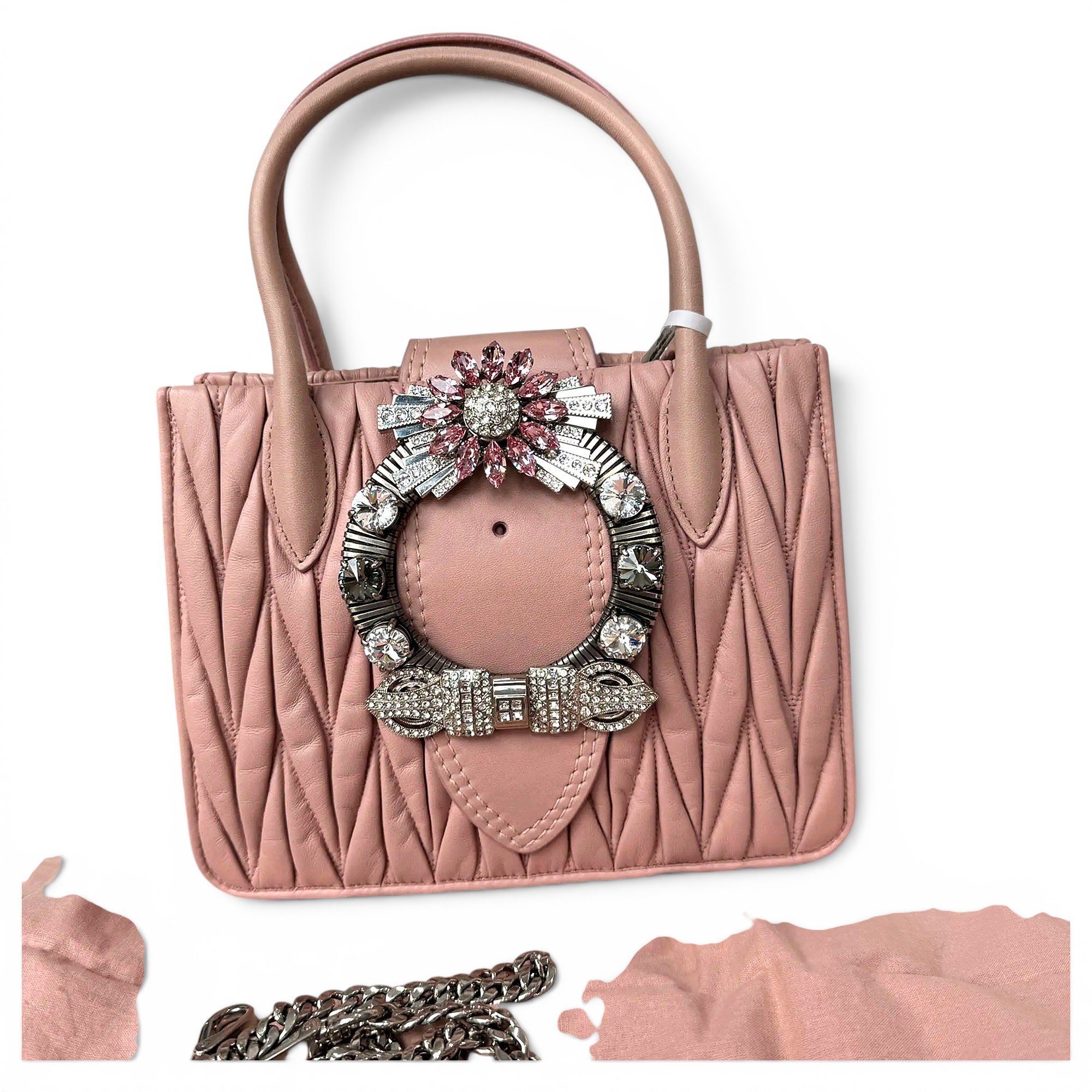 Miu Lady leather handbag