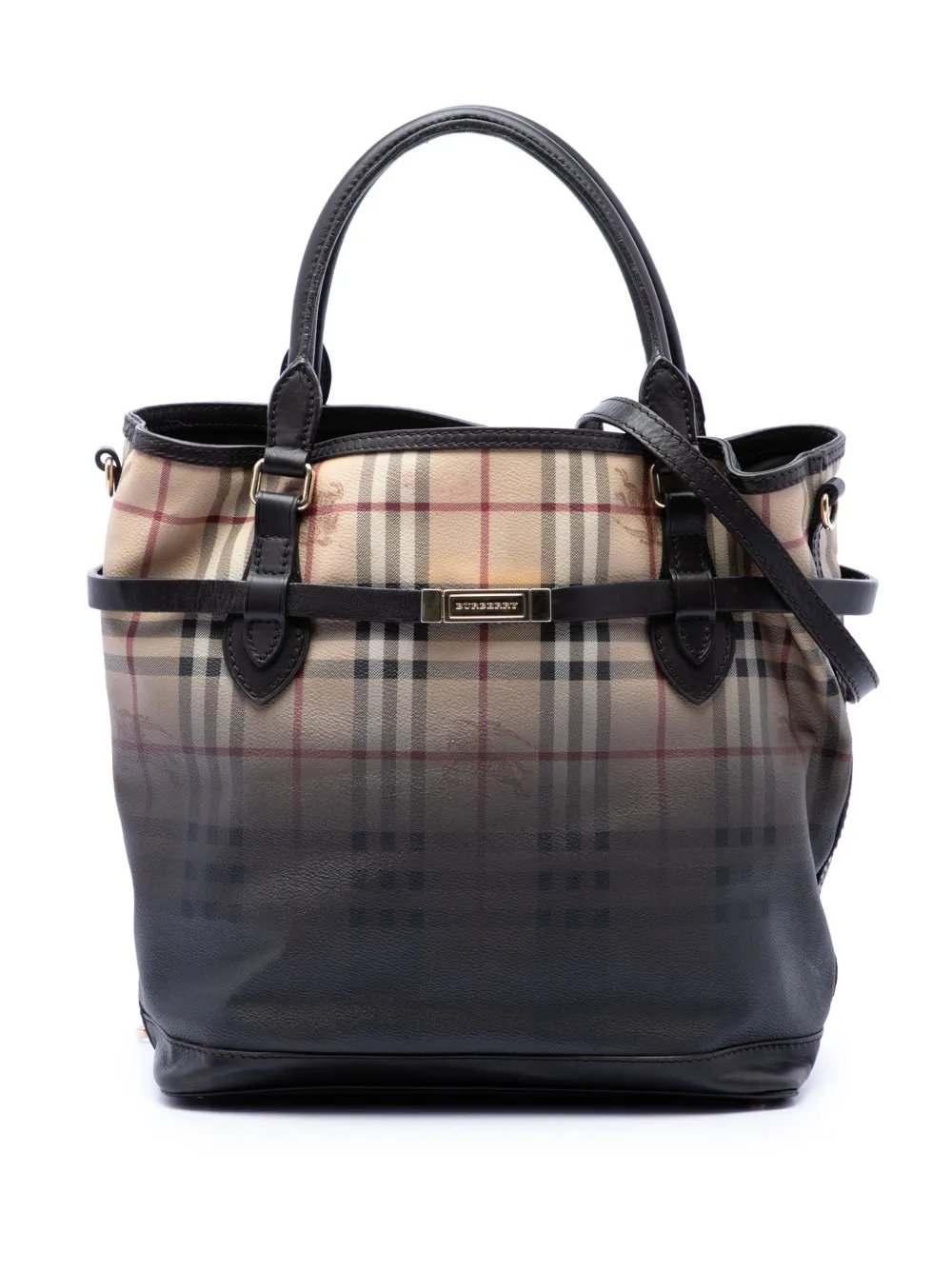 Burberry 2000-2017 Haymarket Check Ombre Coated Canvas Liberton satchel