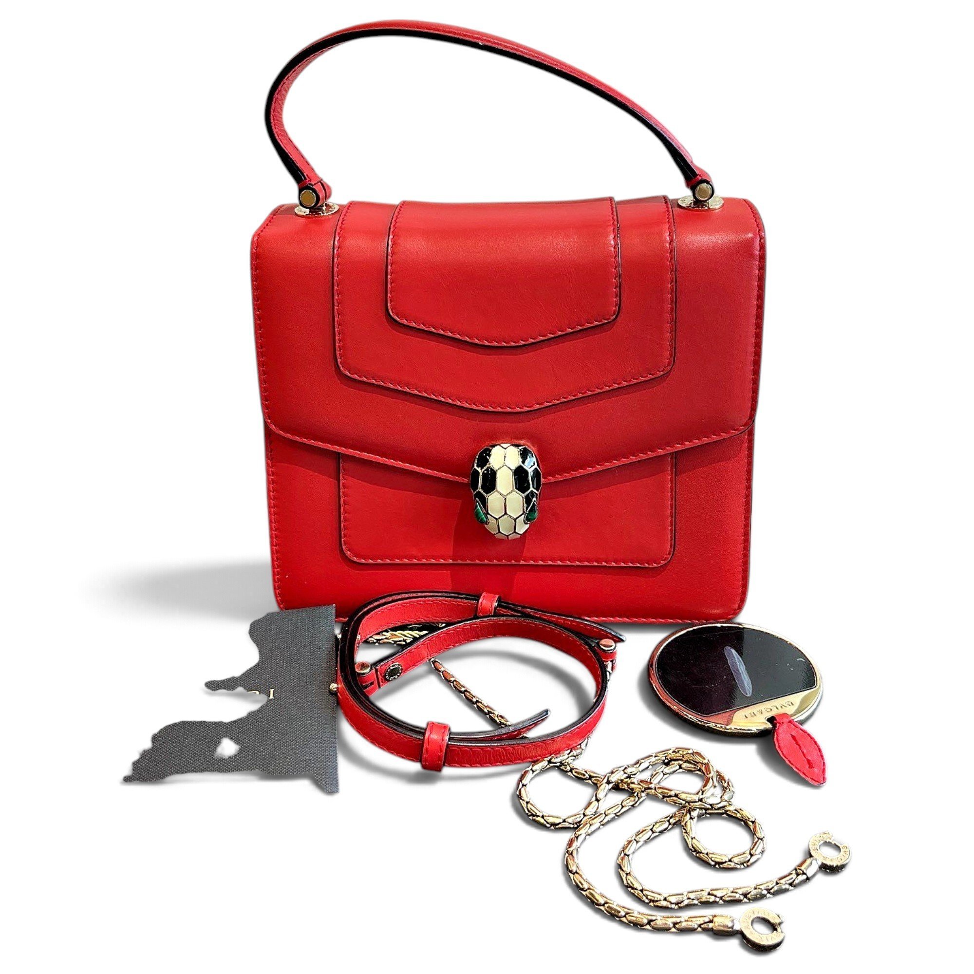 Serpenti leather handbag