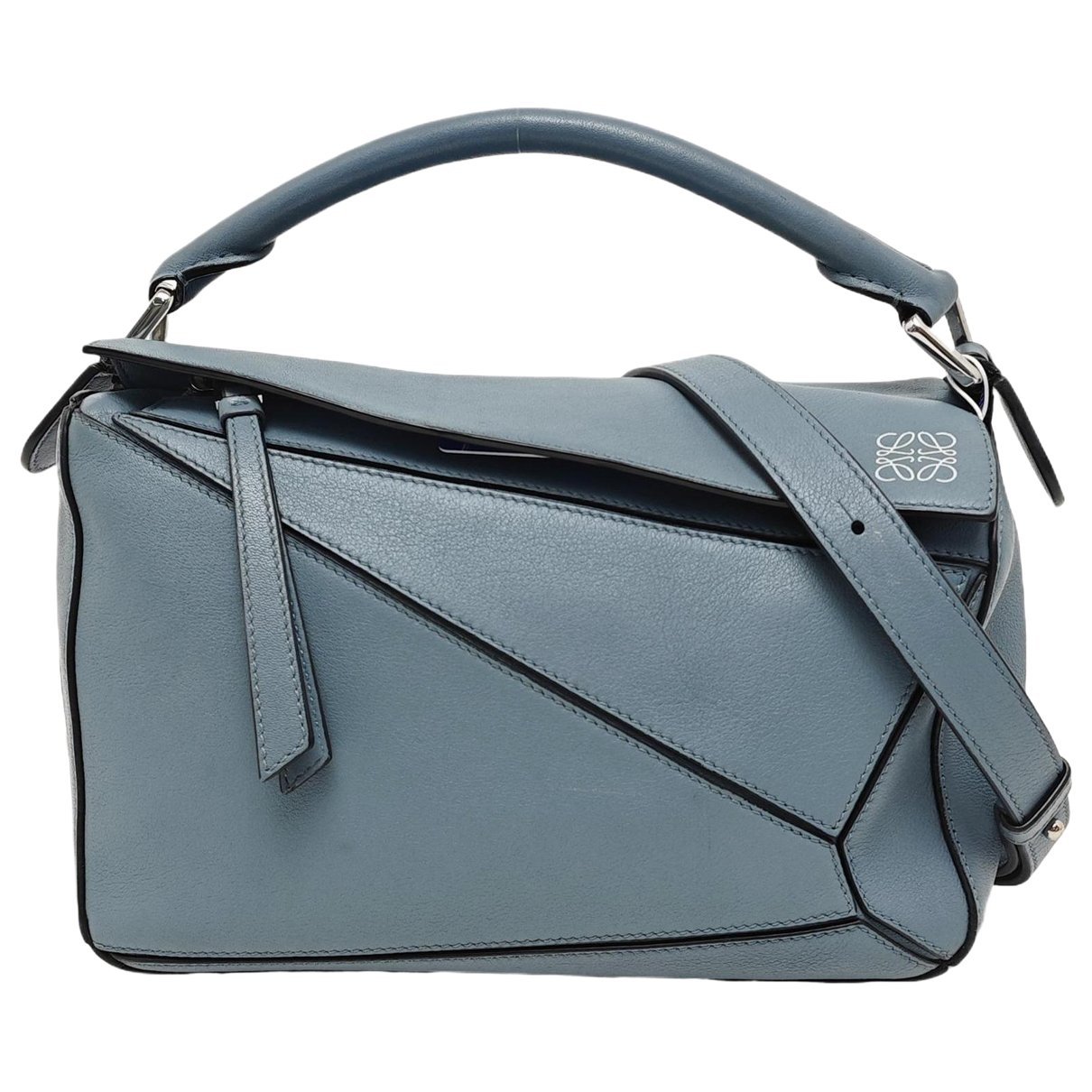 Puzzle leather handbag