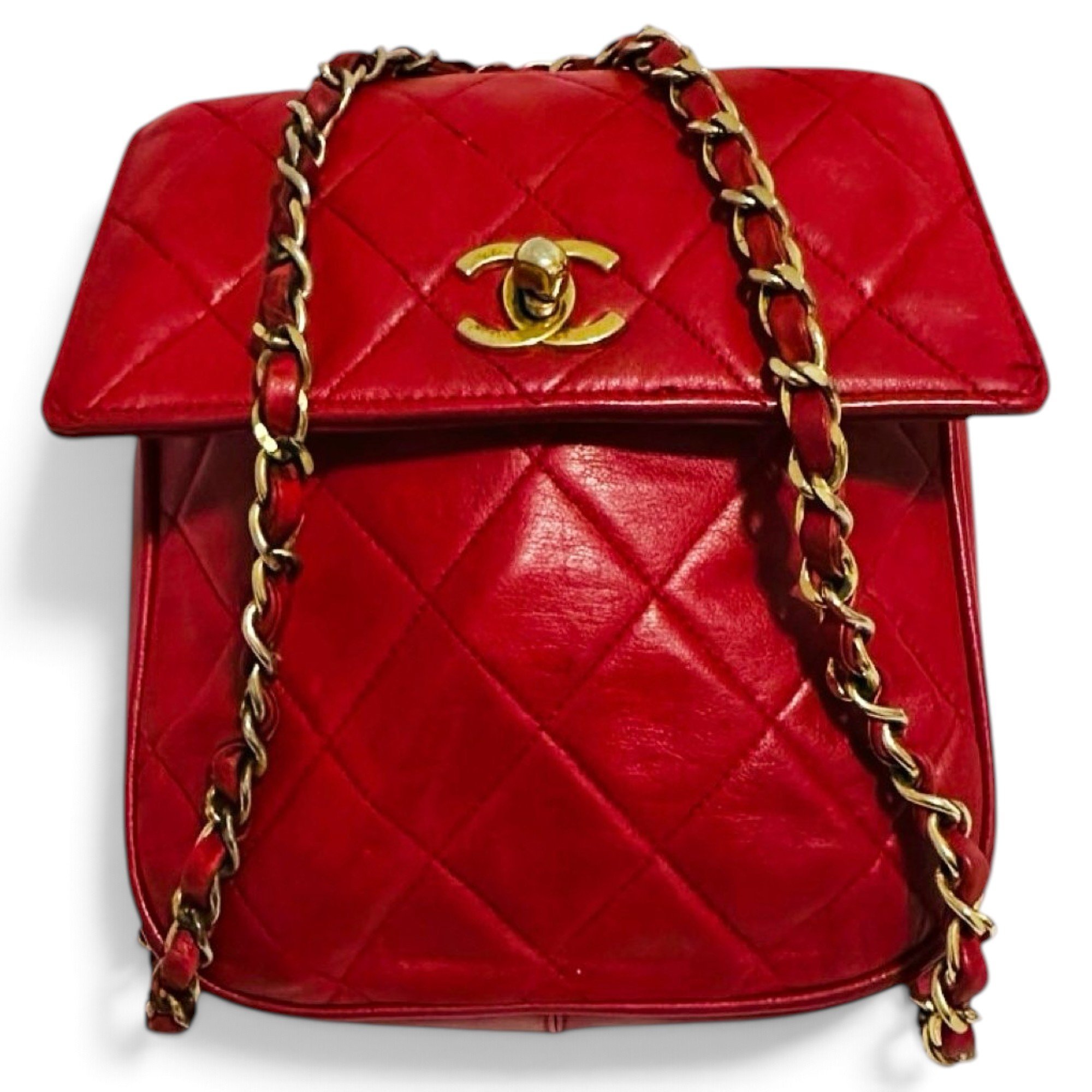 Trendy CC leather handbag