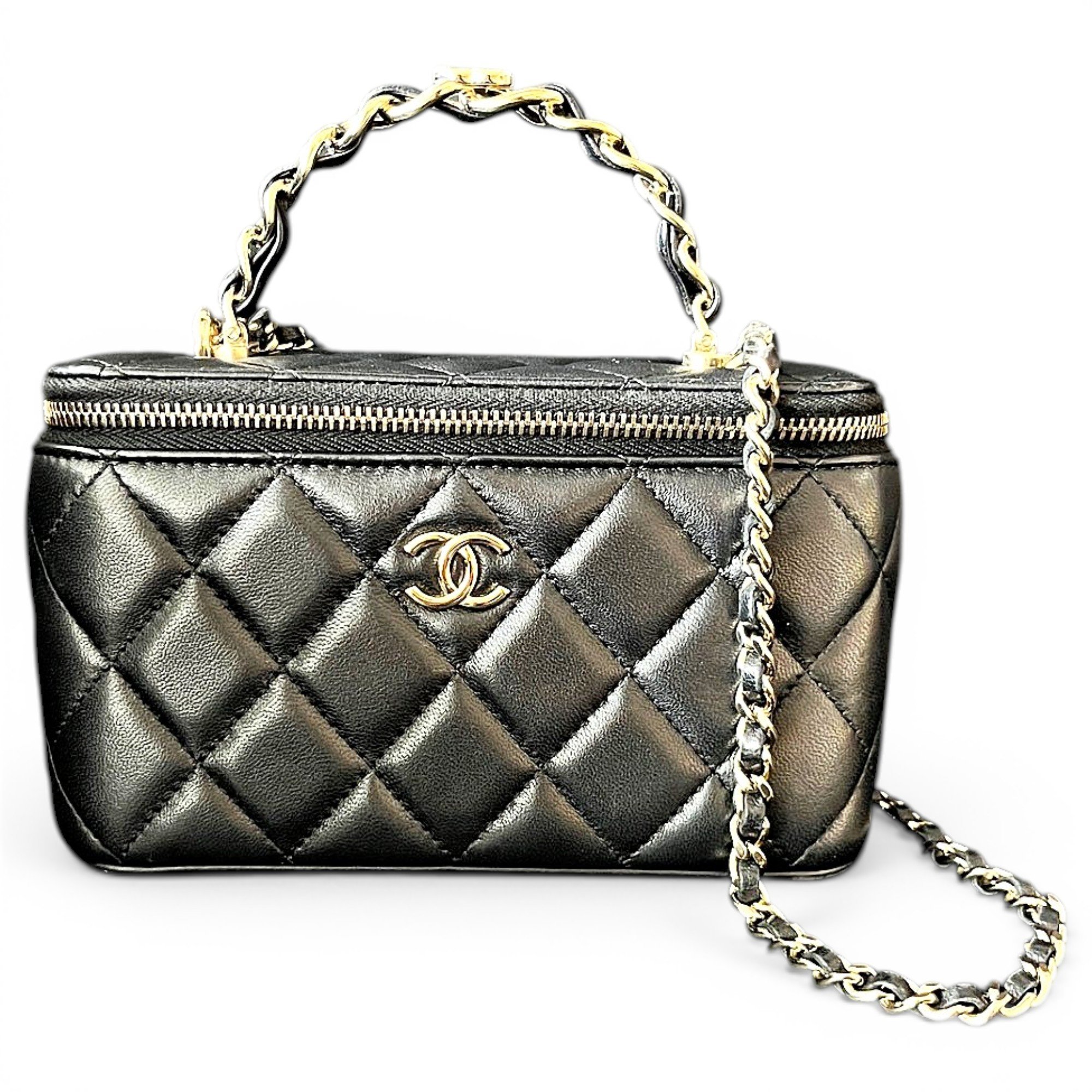 Trendy CC Vanity leather handbag