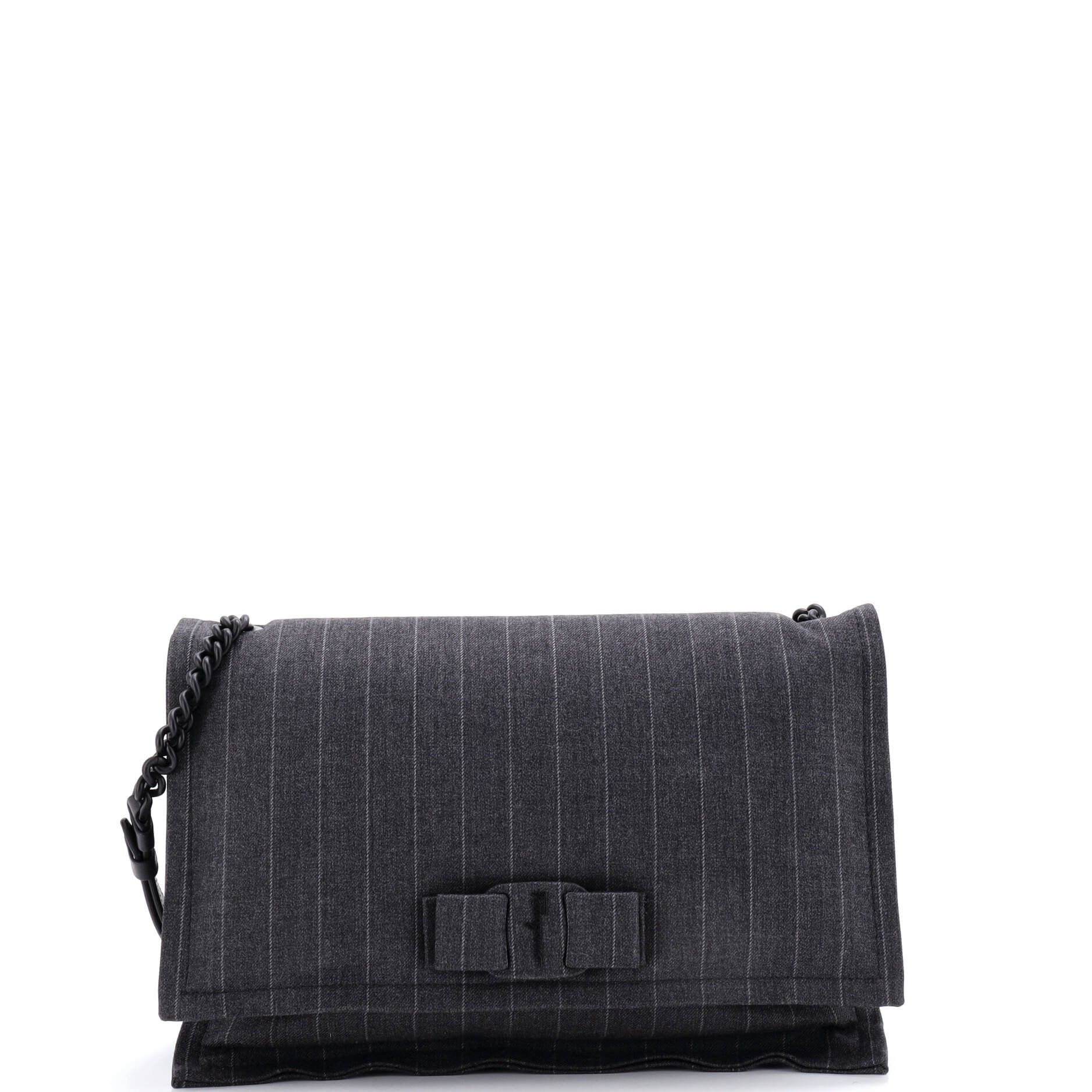 Salvatore Ferragamo Viva Bow Flap Bag Printed Leather Medium