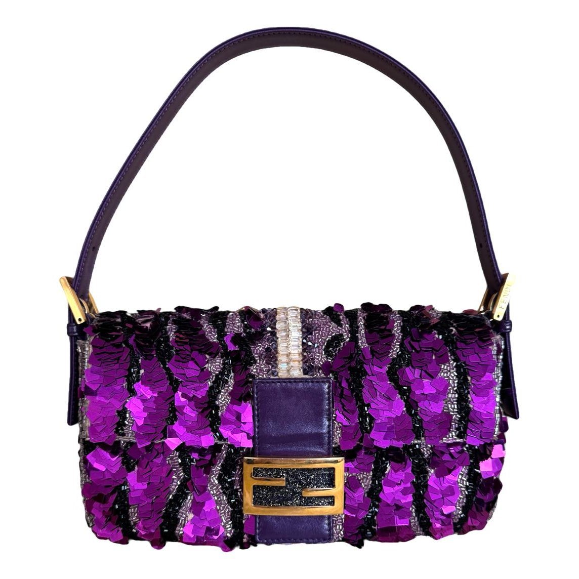 Baguette glitter handbag