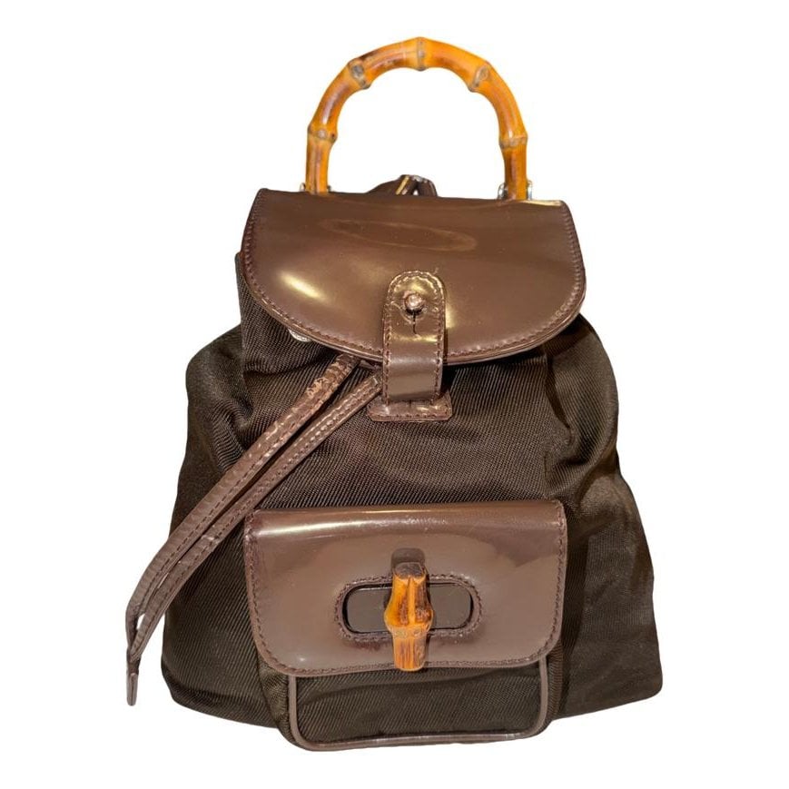 Vintage Bamboo leather backpack