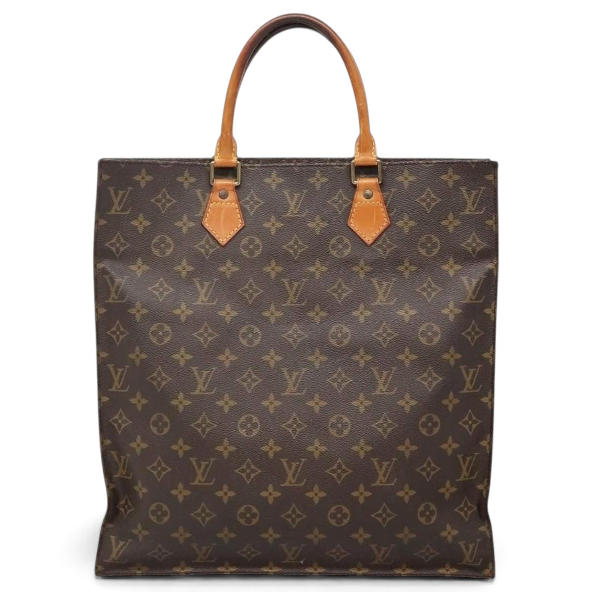 Plat leather handbag