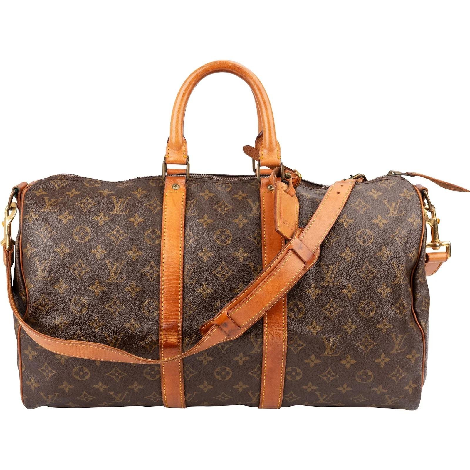 Keepall leather travel bag