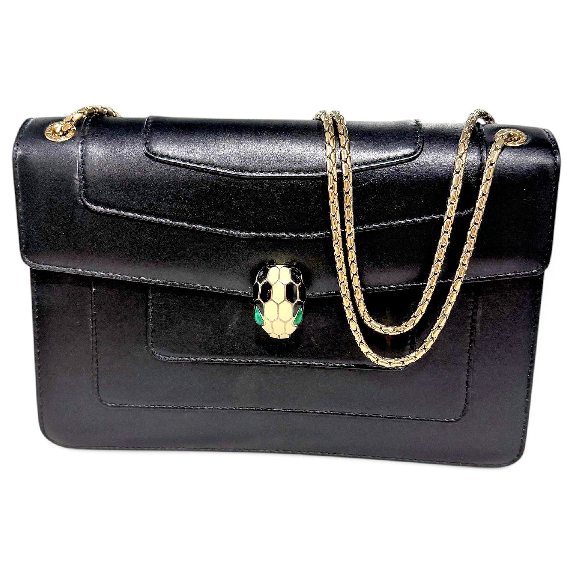 Serpenti leather handbag