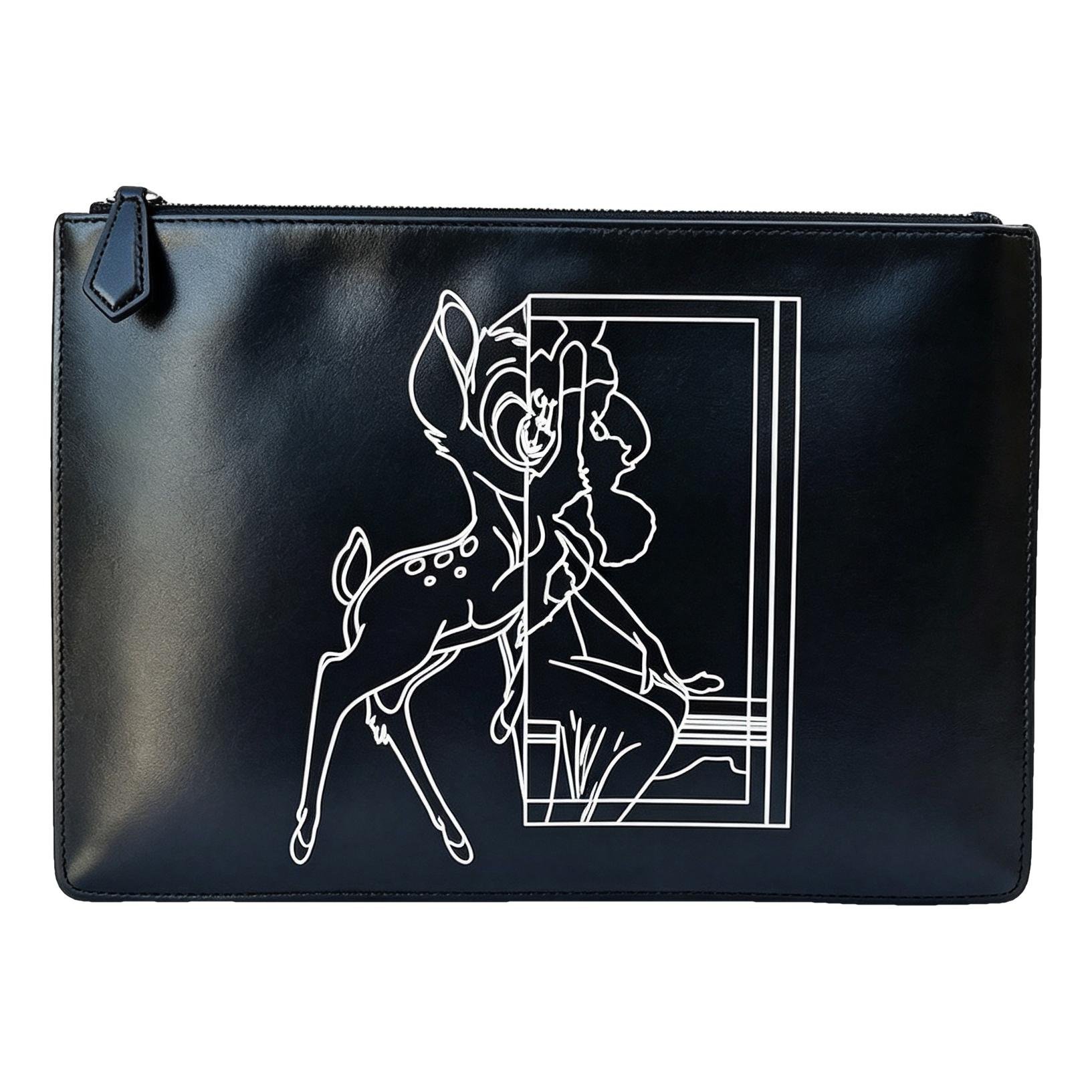 Leather clutch bag
