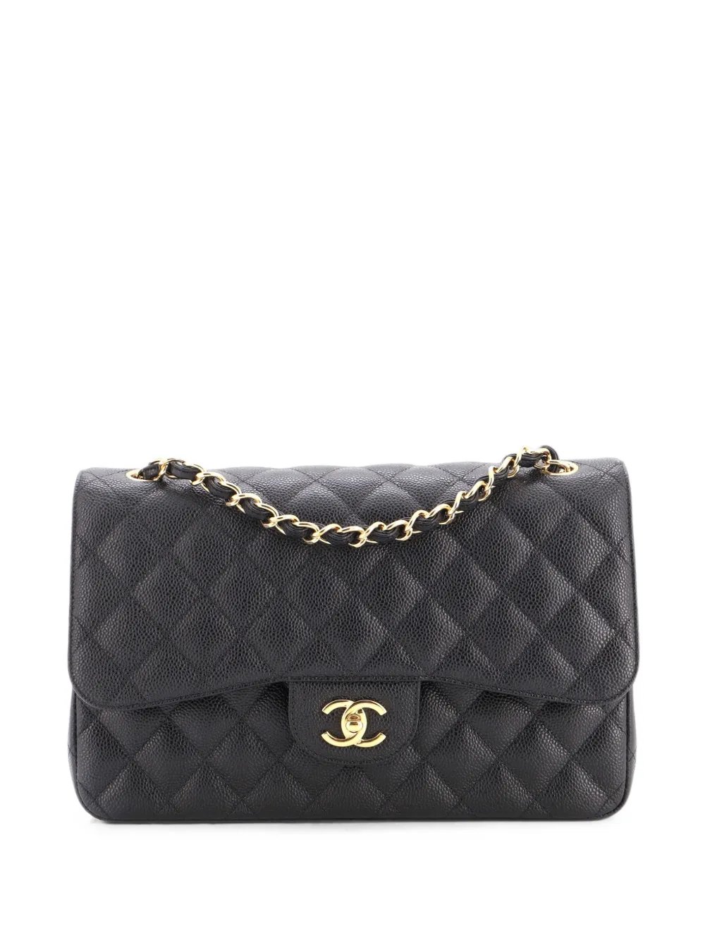 Classic Double Flap Bag Quilted Caviar Jumbo shoulder bag