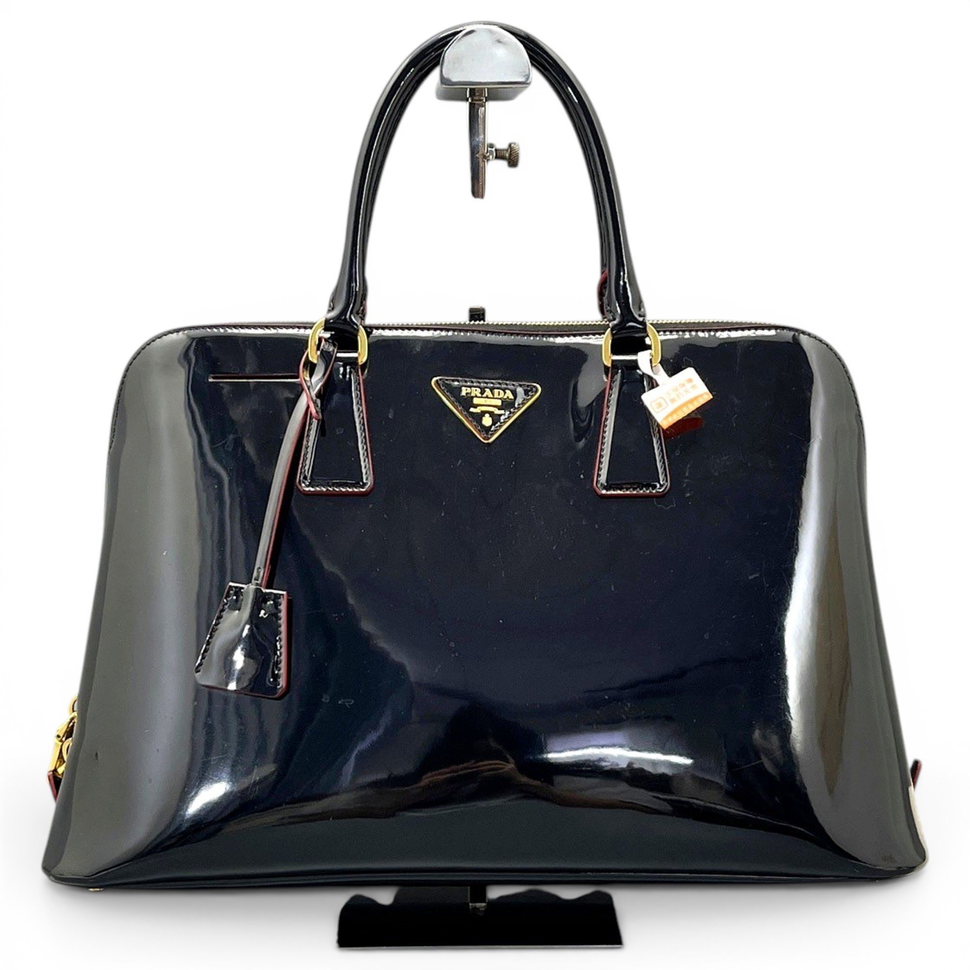 Patent leather handbag