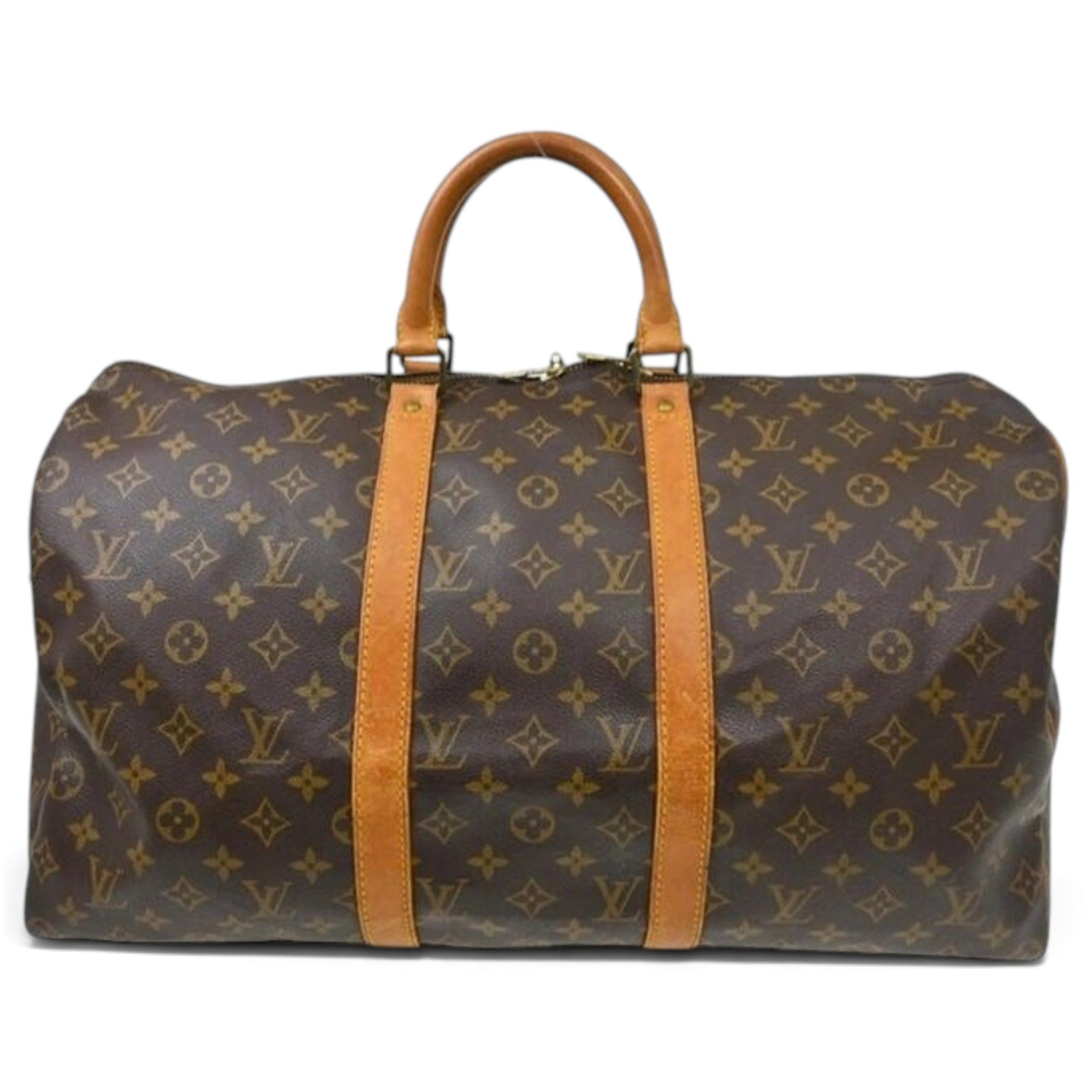 Keepall leather travel bag
