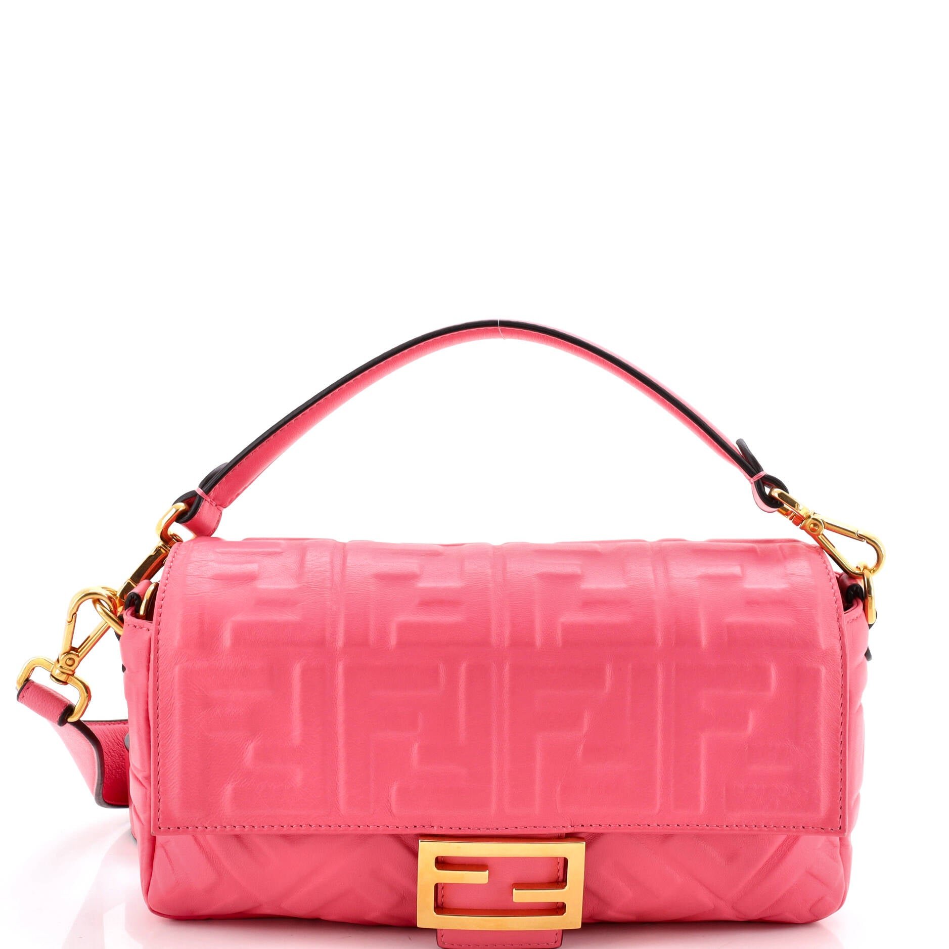 Baguette NM Bag Zucca Embossed Leather Medium