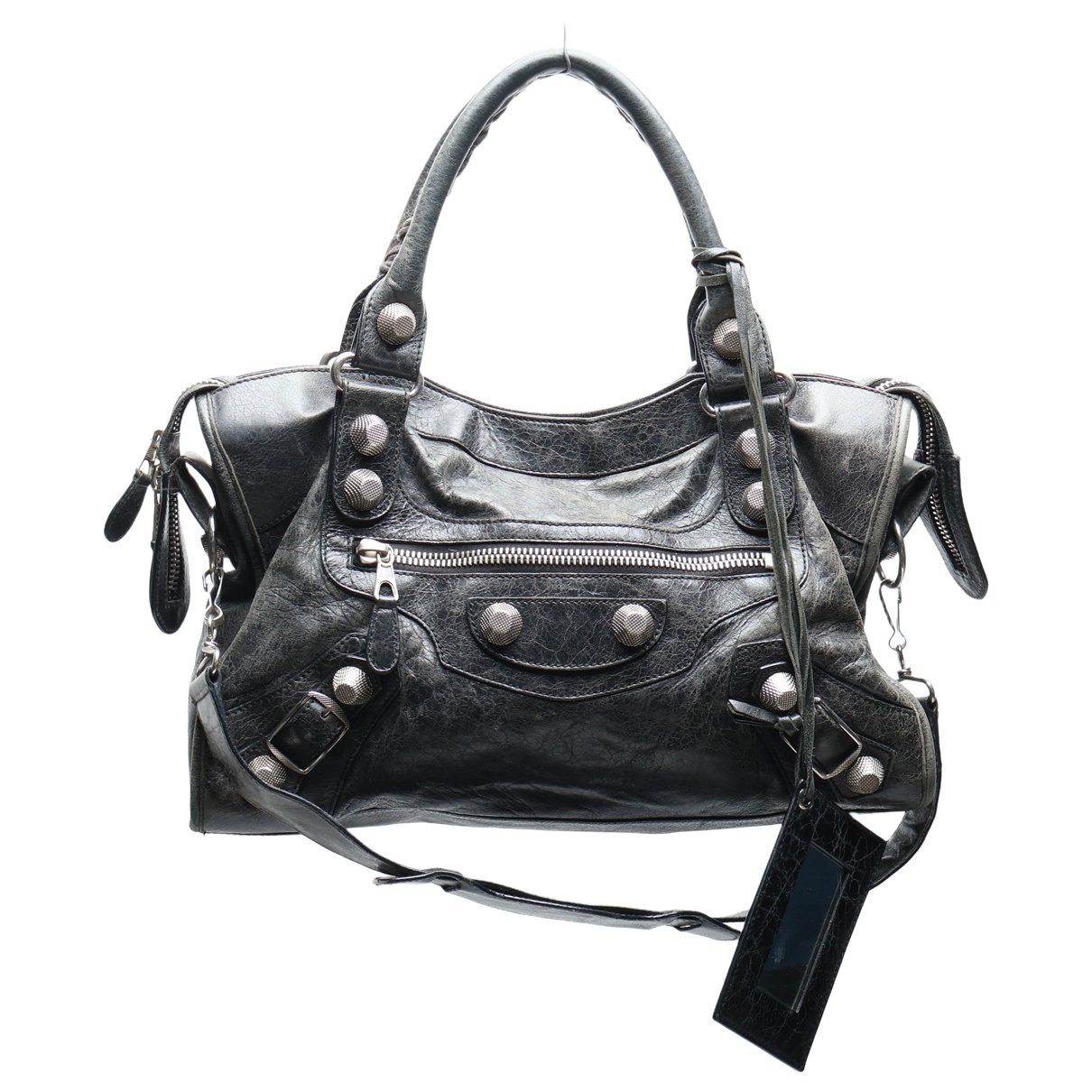 City leather handbag