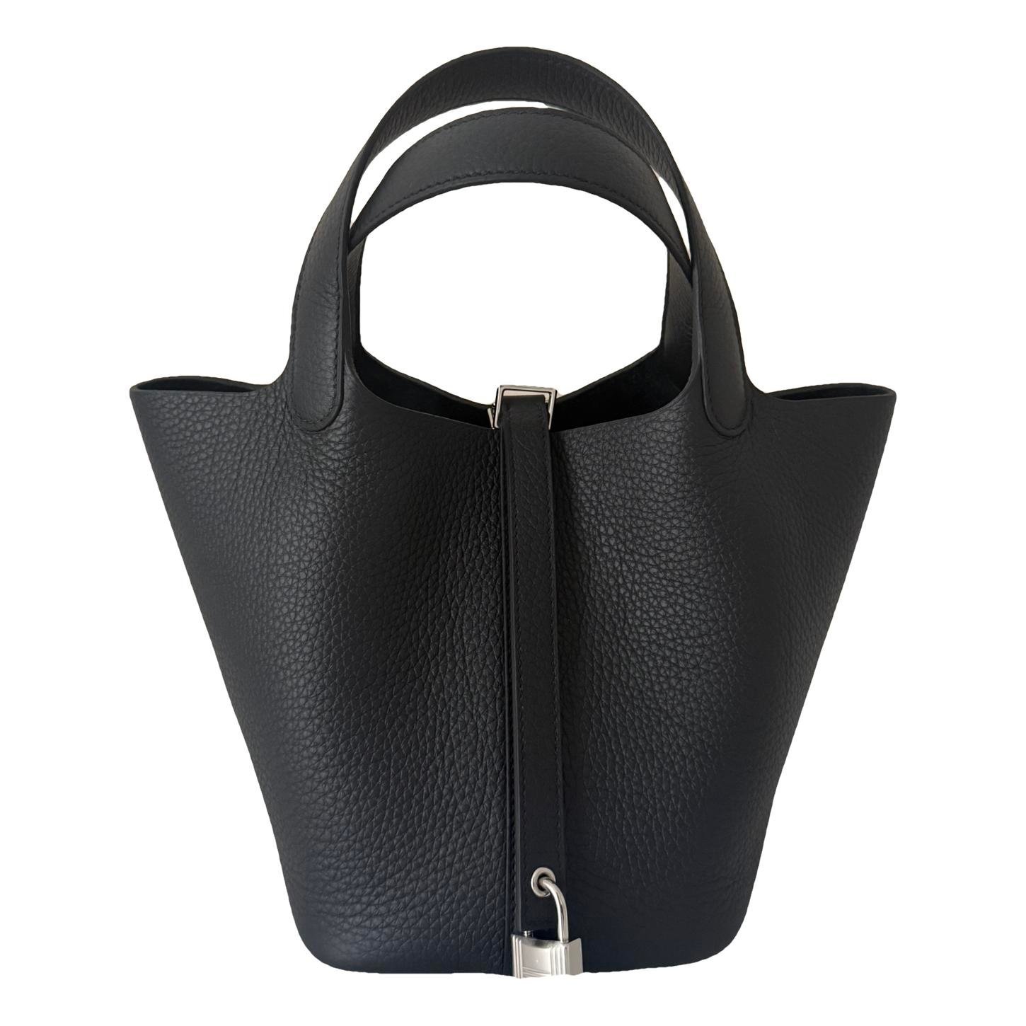 Picotin leather tote