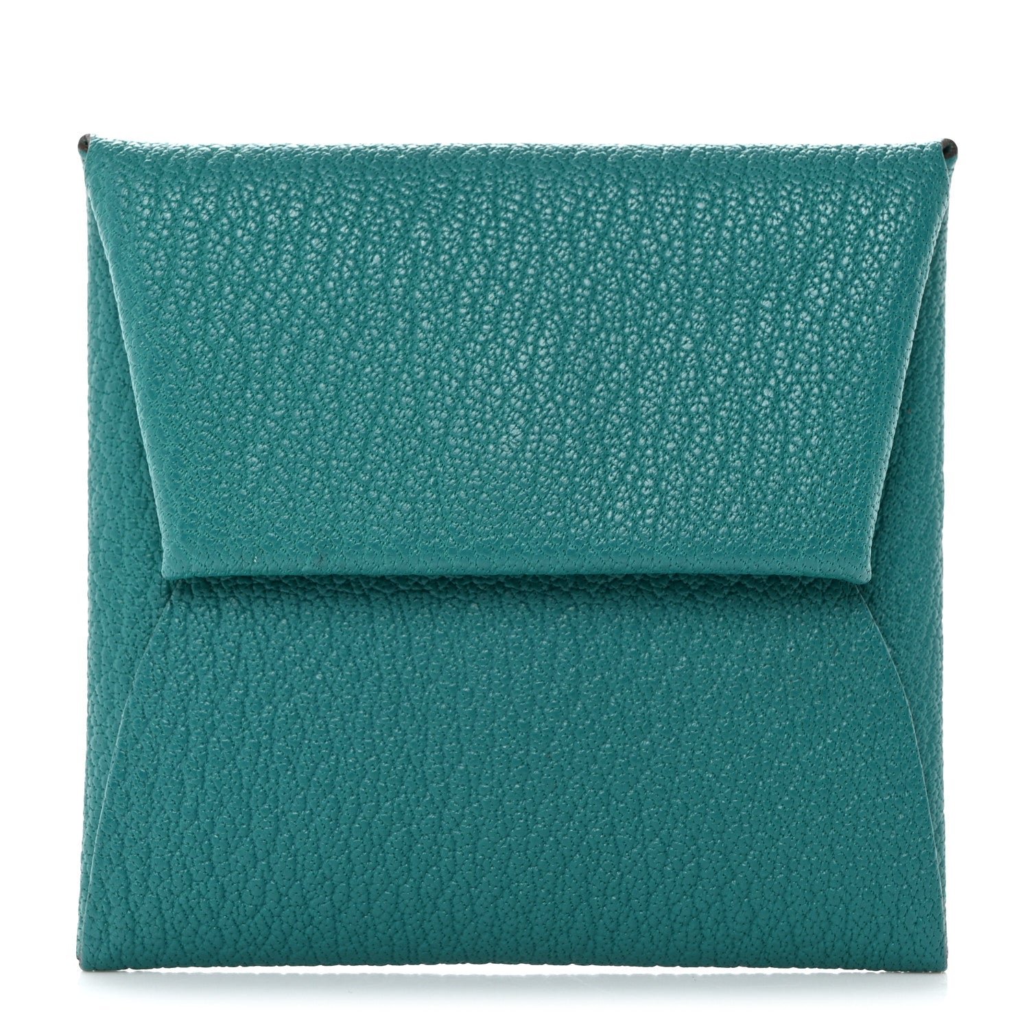 Hermes Chevre Mysore Bastia Coin Purse Vert Bosphore
