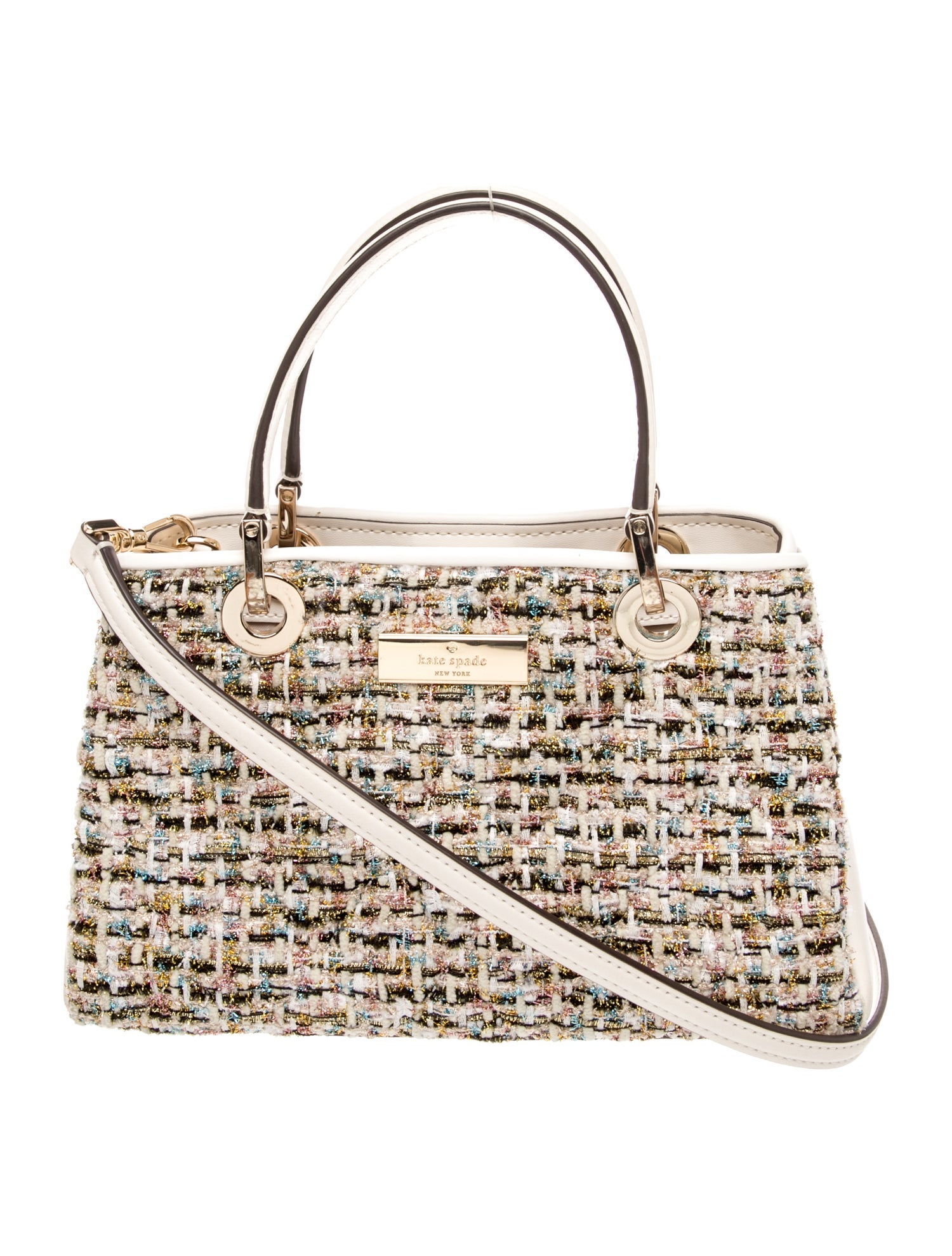 Tweed Top Handle Bag