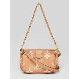 Louis Vuitton Bi-Color Beige/Arizona Giant Monogram Empreinte Leather Multi Accessories Pochette Bag