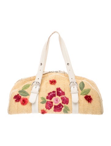 Raffia Top Handle Bag Vintage