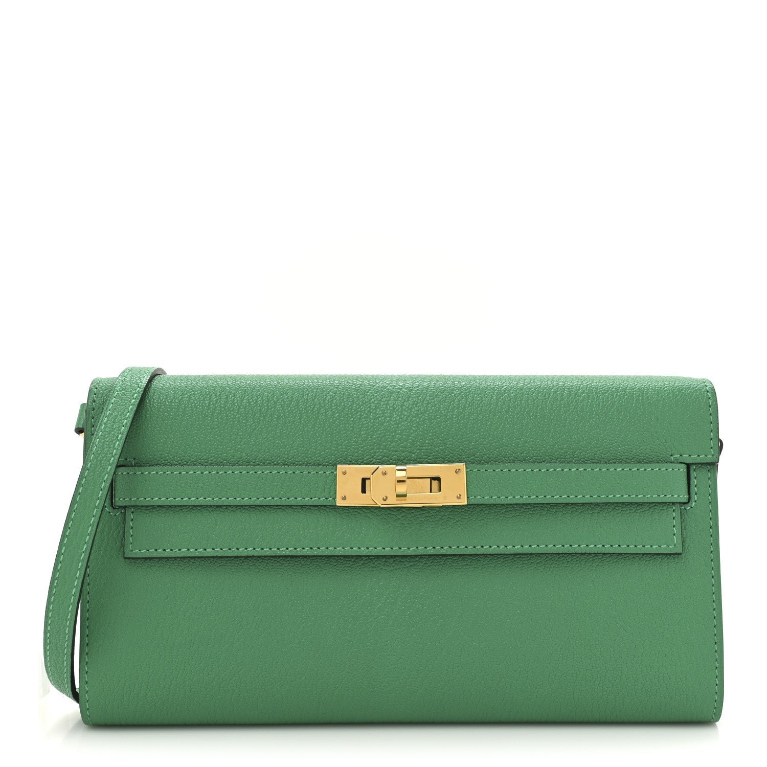 Hermes Chevre Mysore Kelly To Go Wallet Menthe