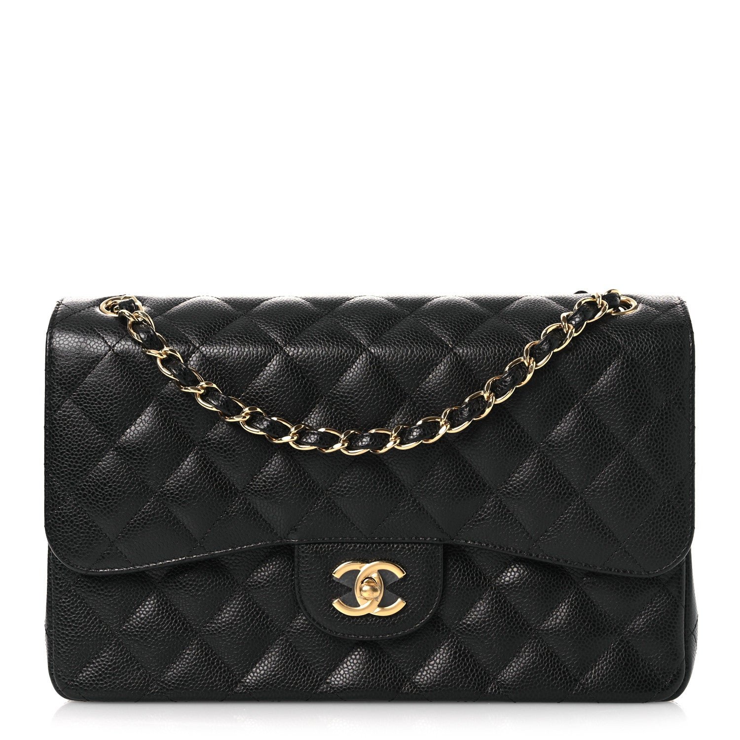 Chanel Caviar Quilted Jumbo Double Flap Black