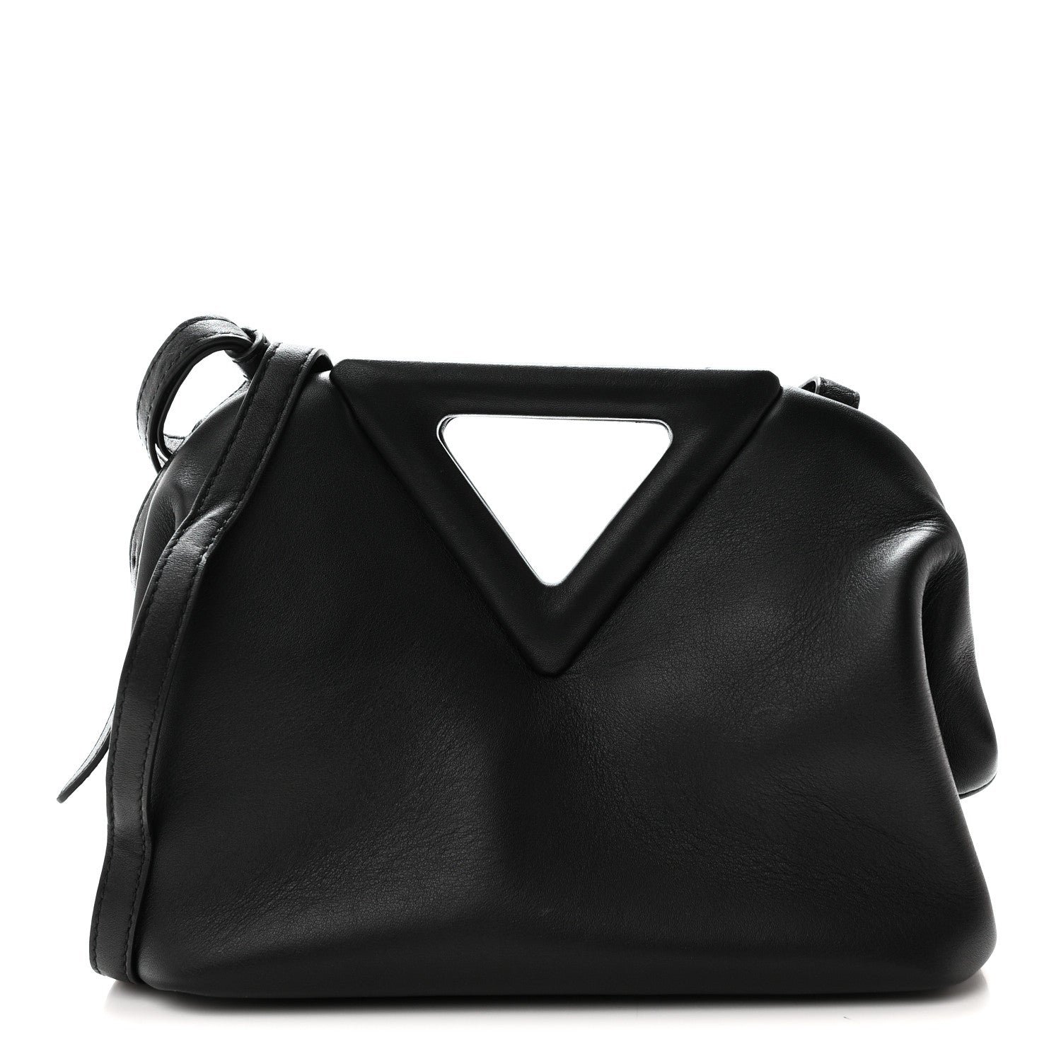 Bottega Veneta Calfskin Small The Point Triangle Bag Black