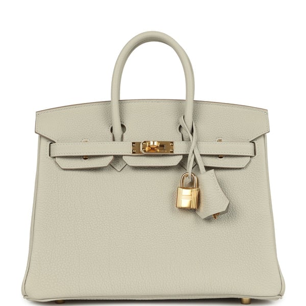 Hermes Hermes Birkin 25 Gris Perle Togo Gold Hardware
