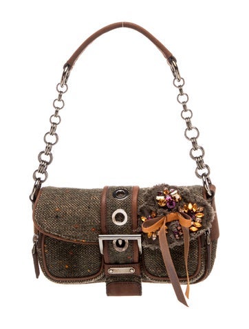 Enameled Metal Triangle Shoulder Bag