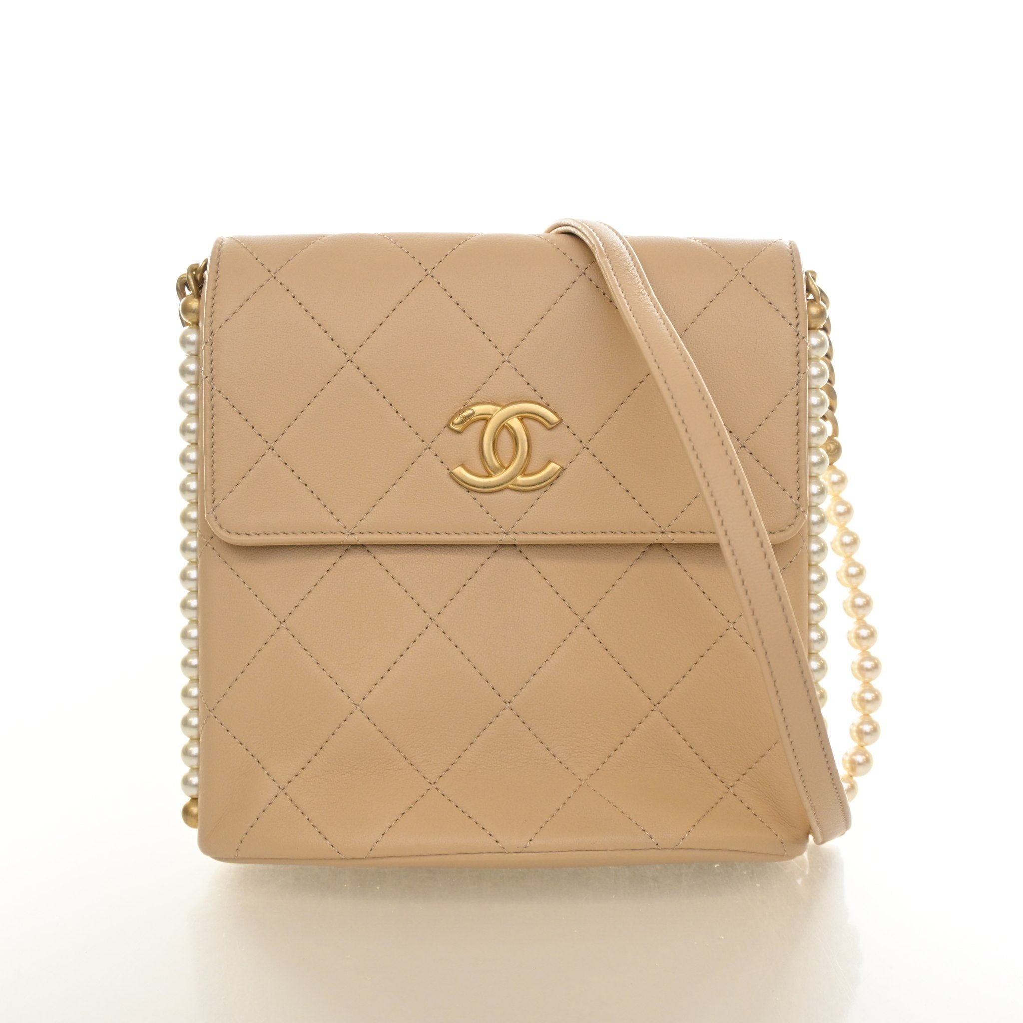 Chanel Small Lambskin About Pearls Hobo